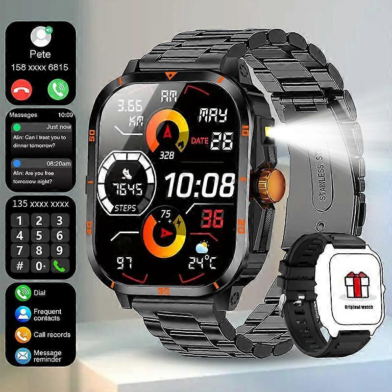 Multifunctional Smart Watch with LED Light, Fashion Digital Watch with Multiple Sports Modes, Wireless Call Custom Photo Health Tracker