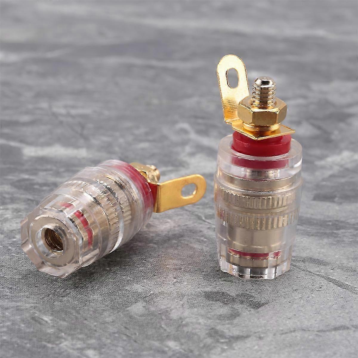 4-Piece Amplifier Speaker Terminal Binding Post set for 4mm Banana Plug Jacks