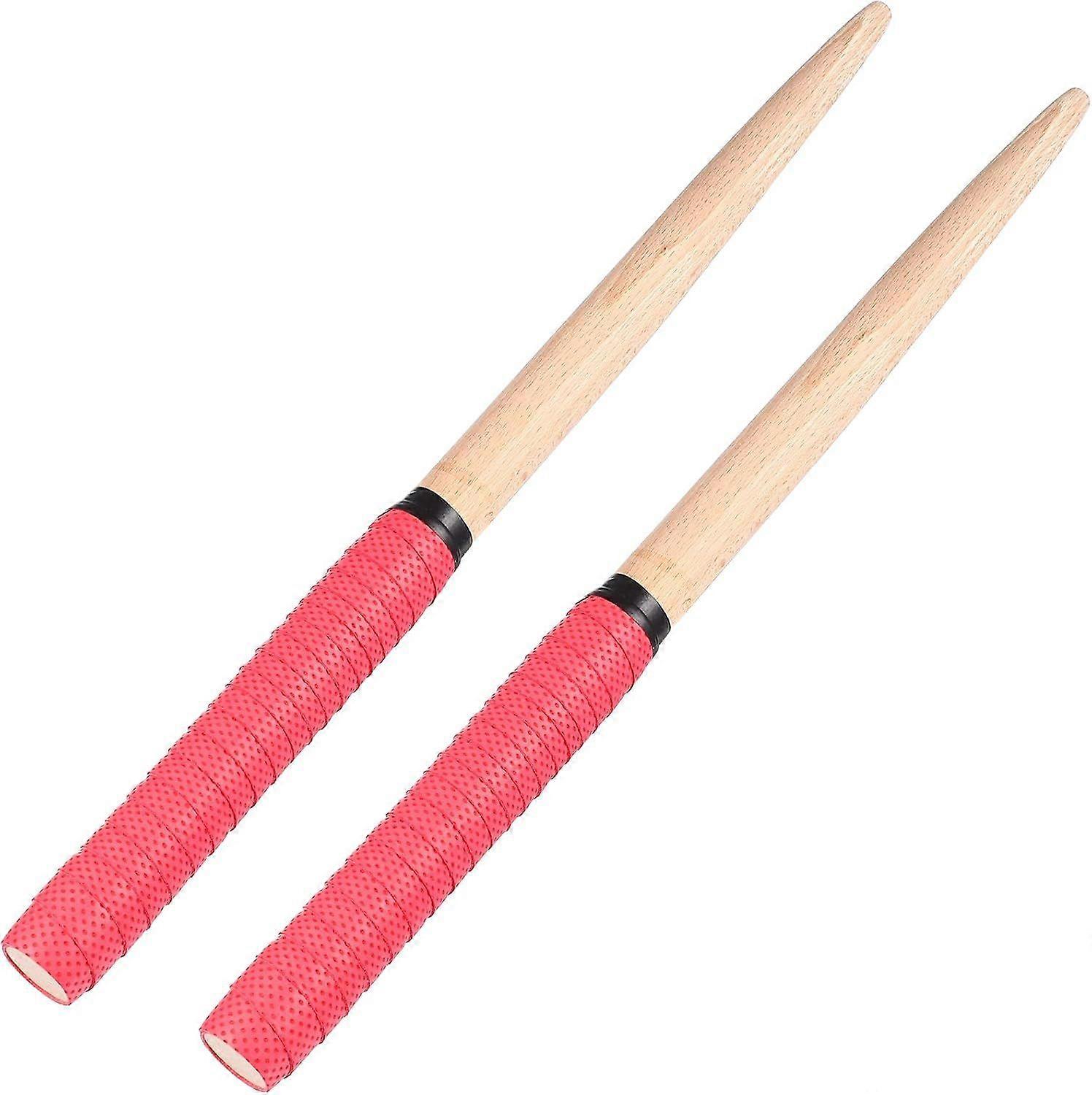 1 Pair 35x2cm Drumstick Taiko Drum Drumstick Master Drum Sticks for Drum (Red)