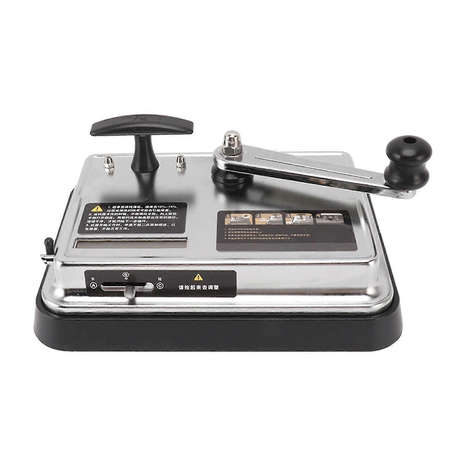 Manual Cigarette Rolling Machine Straight Push Stainless Steel Cigarettes Roller Maker Silver 8mm/0.31in