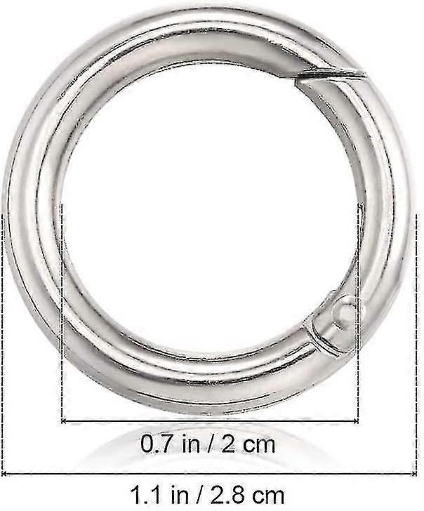 30pcs Round Carabiner Ring,mini 20mm Round Carabiner Keychain Hook