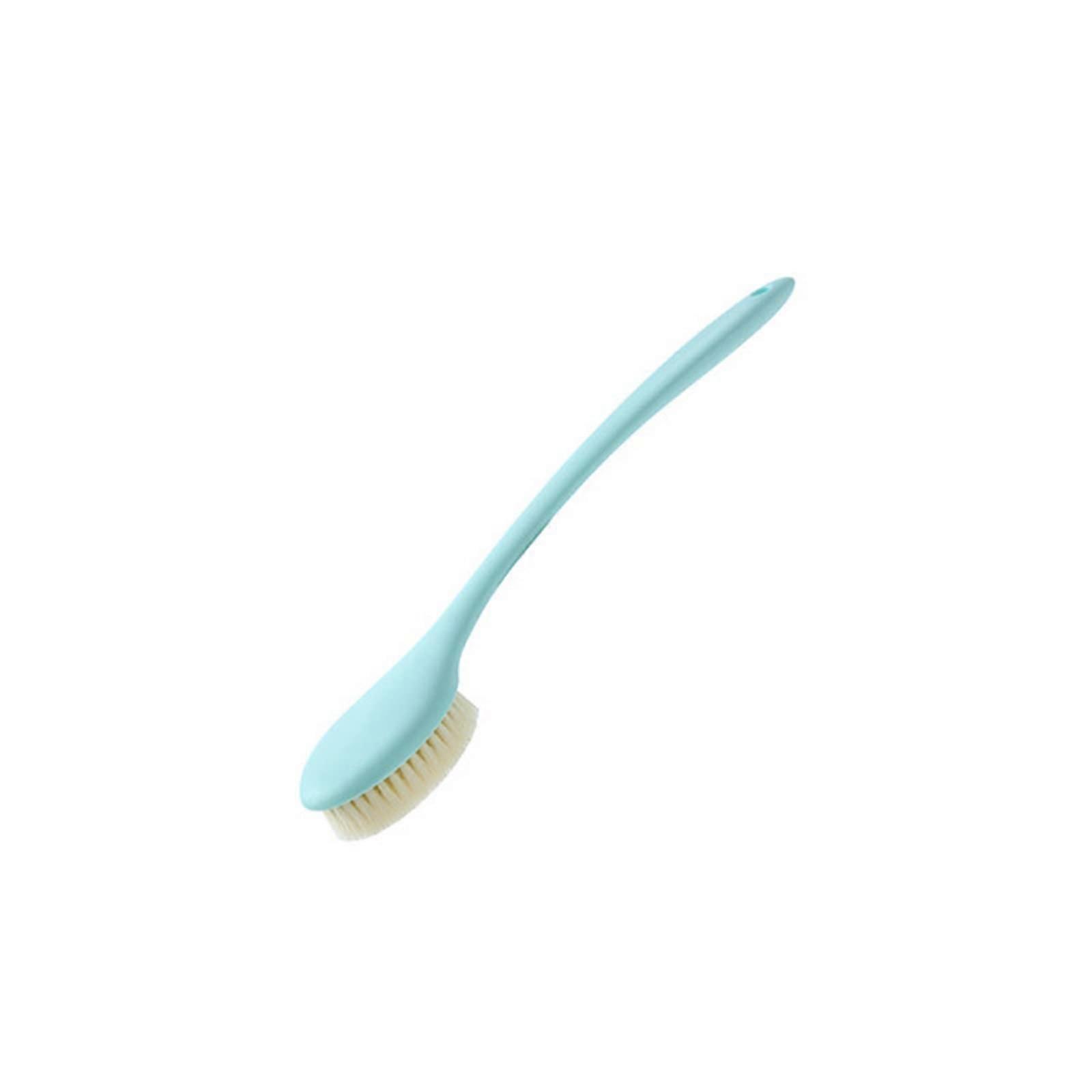 Bathing Brush Long-Handled Soft-Bristled Bathing Tool for Adults Blue Color for Rubbing Back and Mud Removal