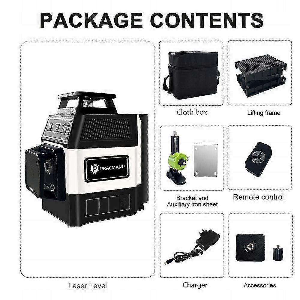 Pracmanu Mini Laser Level 12 Lines 3d Level