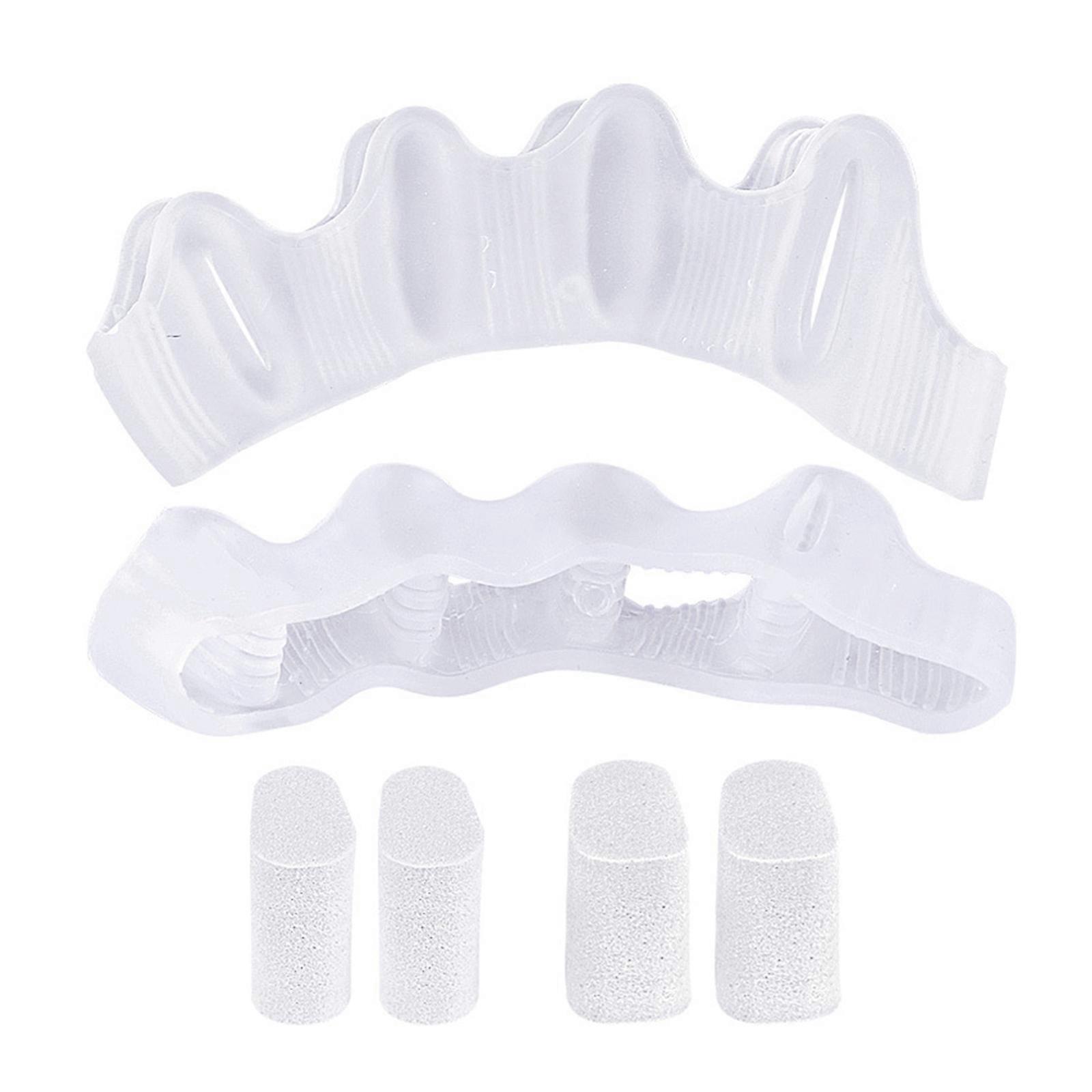 1Pair Toe Separators,Bunions Toe Spacers Gel Soft Toe Spacer for Crooked Toes,Overlapping Toes,Hammertoe Corrector Gift  Transparent color