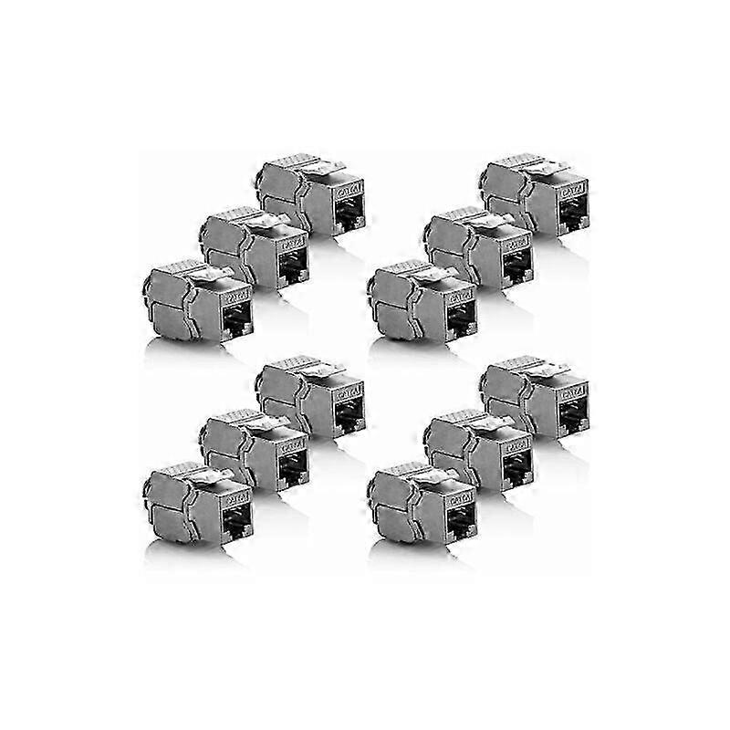 Keystone Jack, Shielded Protection, Gold-Plated Contact Pin For Optimal Durability, 10 Gigabit Network Ready, Easy Termination Without Special Tools,