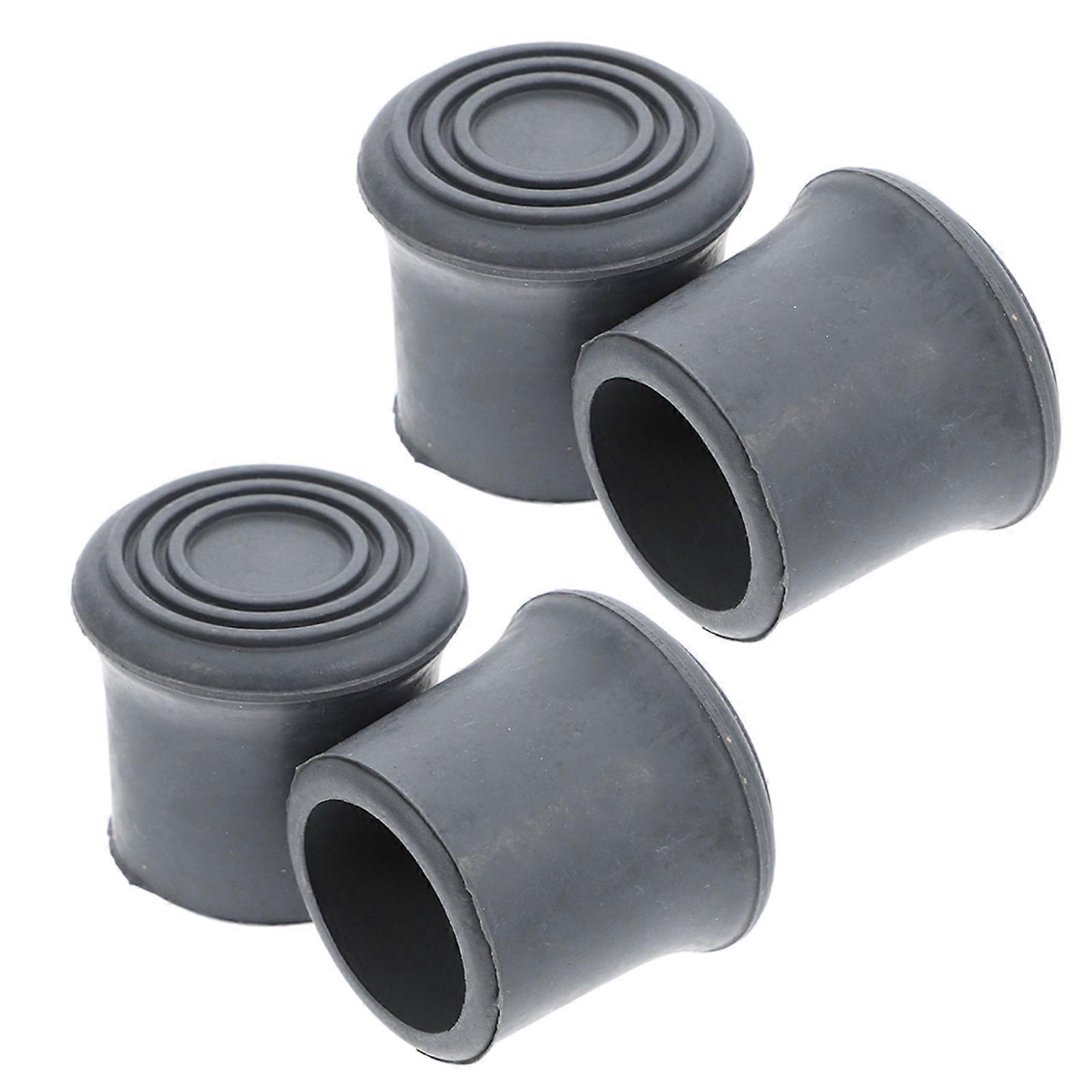 Durable Shower Chair Rubber Feet Replacement 4Pcs Grey Non Slip Tips