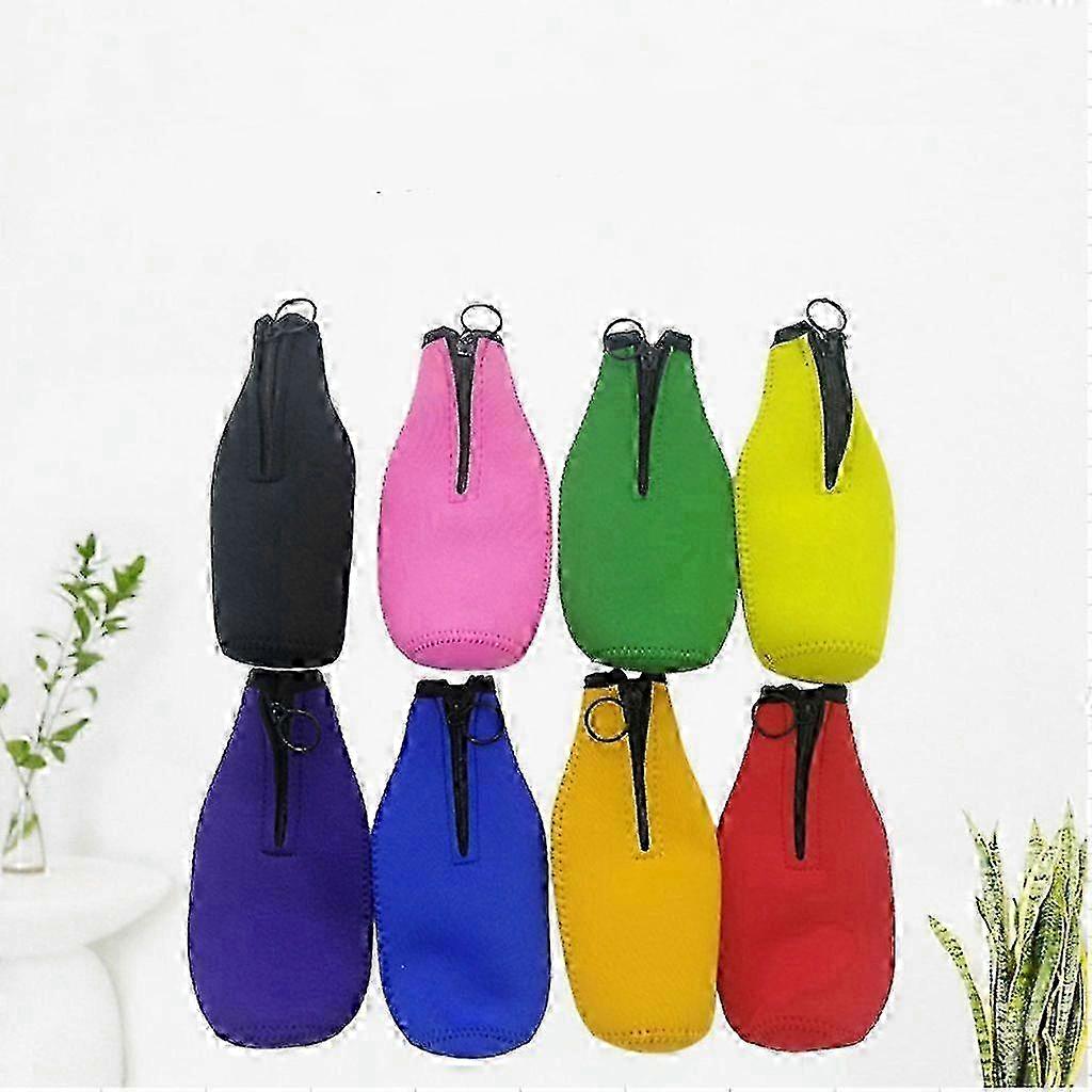 6 عبوات من مبردات البيرة بسحاب من النيوبرين - حامل زجاجة بيرة عازل للبار