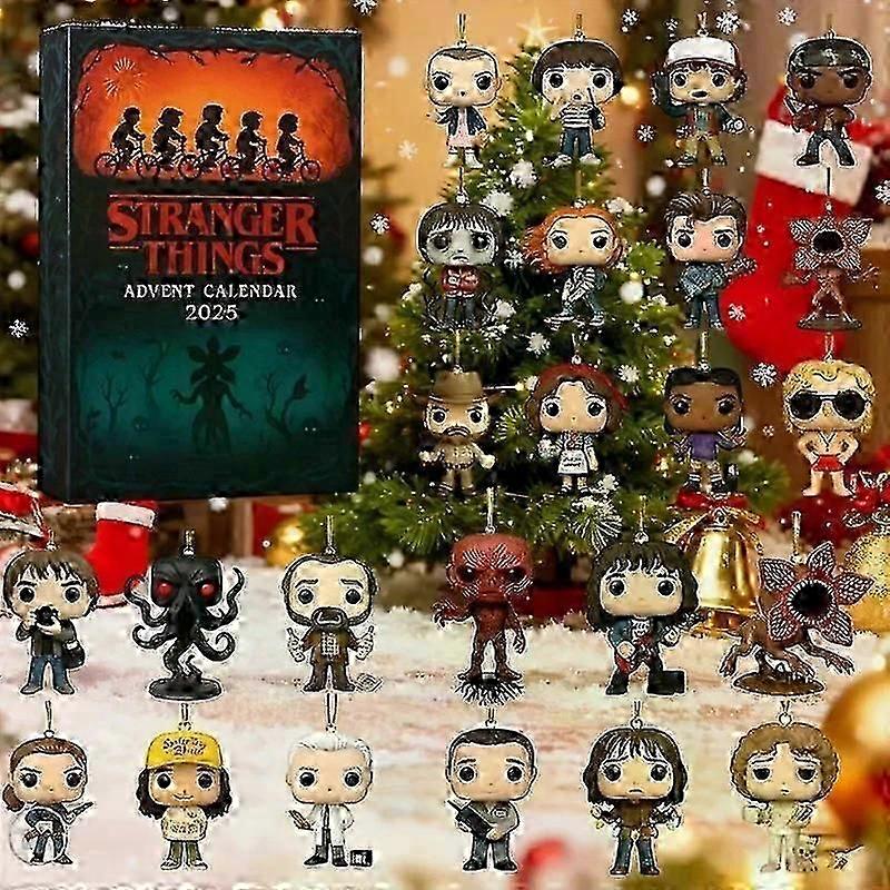 Ημερολόγιο Advent Stranger Things 2025 Ακρυλικά Στολίδια Χριστουγεννιάτικο Κουτί Αντίστροφης Μέτρησης