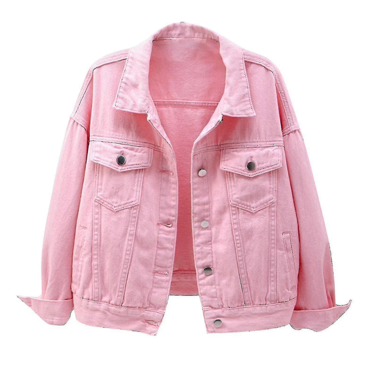 Women's Denim Jacket Long Sleeve Spring Autumn Coat Solid Warm Outerwear