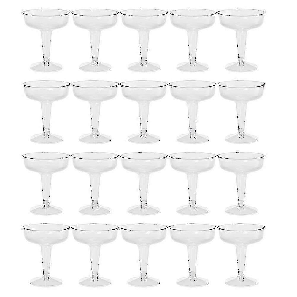 Disposable Clear Plastic Champagne Flutes 20 pcs for Party Use