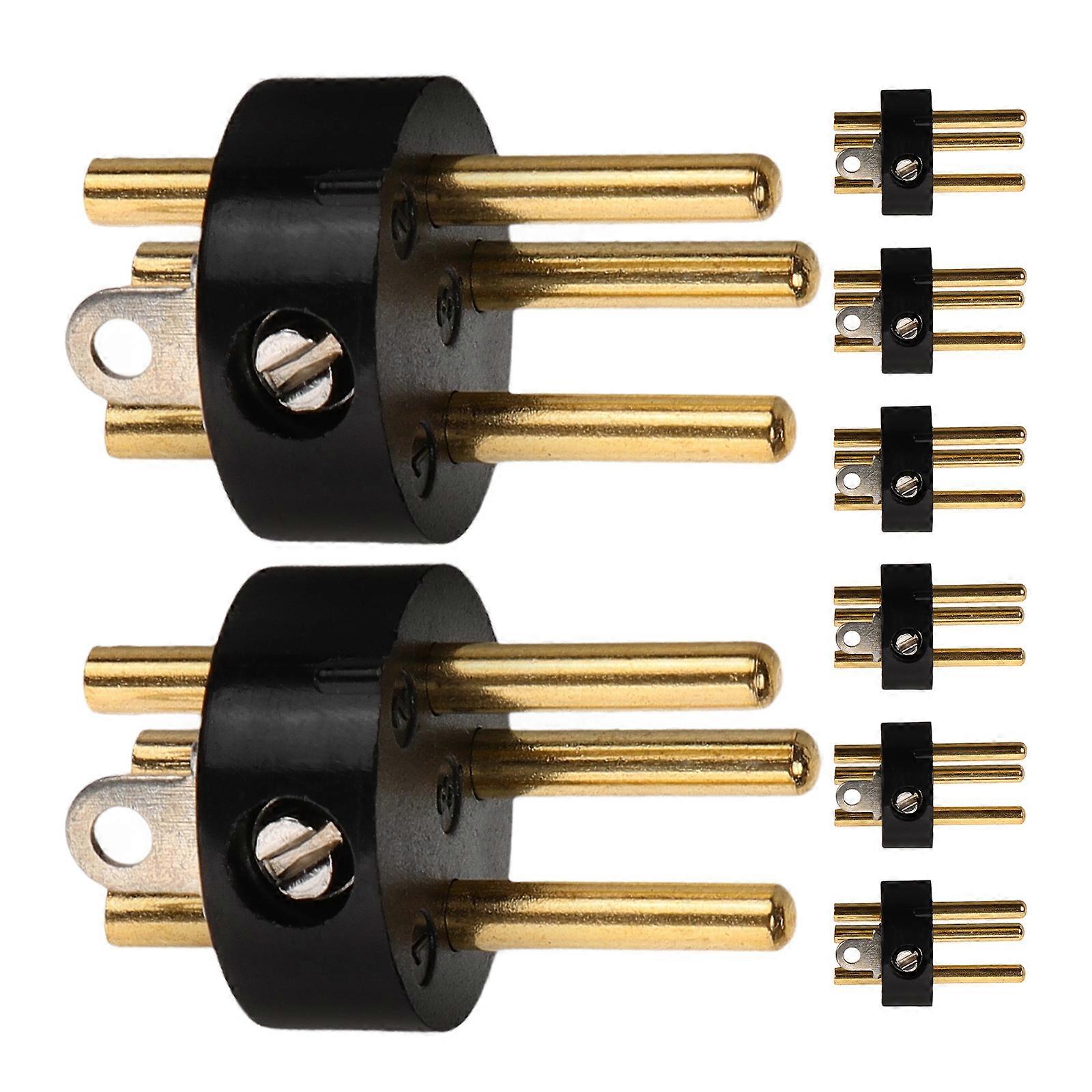 3-Pin Microphone Plug Xlr Connector for Audio Cable 8Pcs Replacement