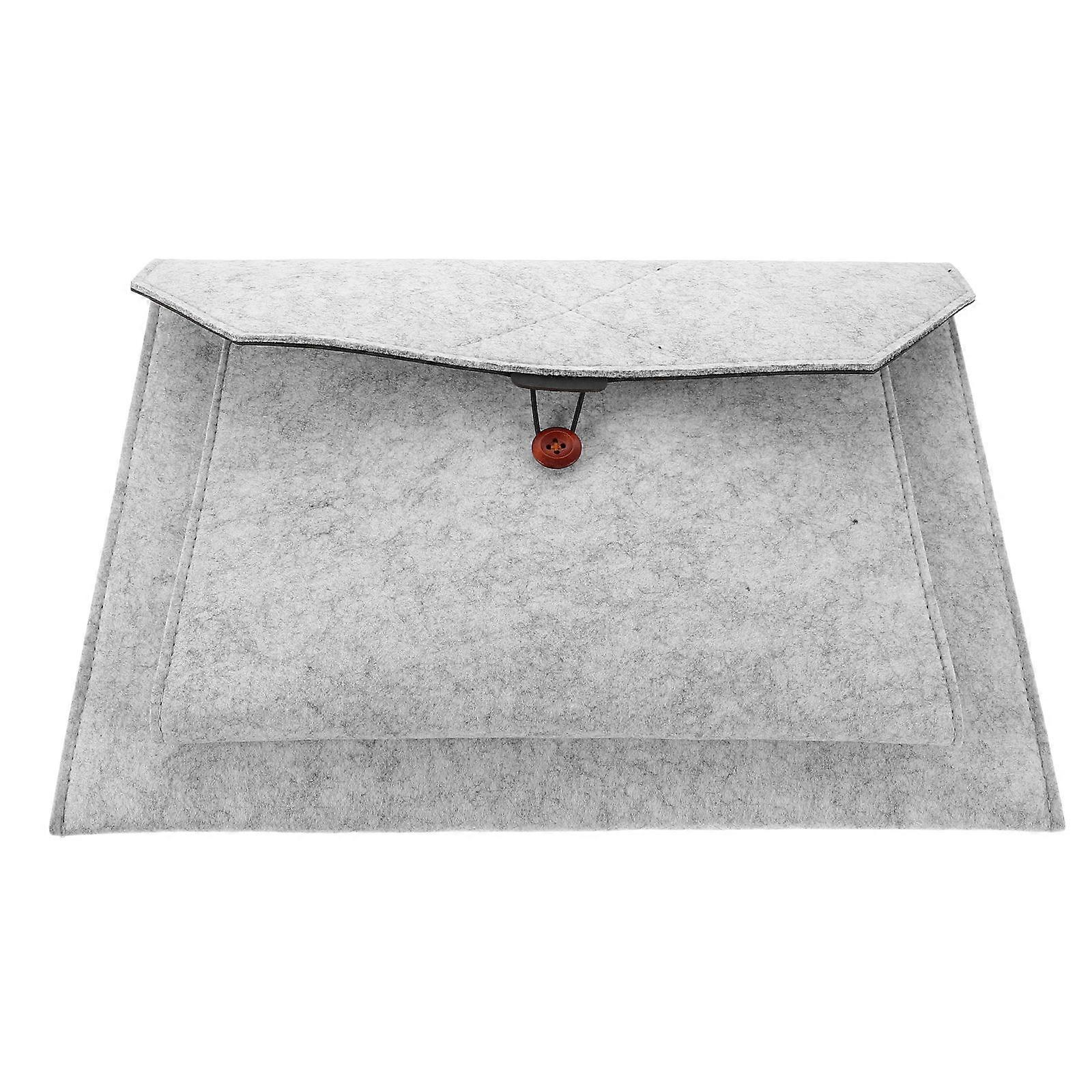 Light Grey Laptop Case for Computer Storage Use Felt Protective Sleeve