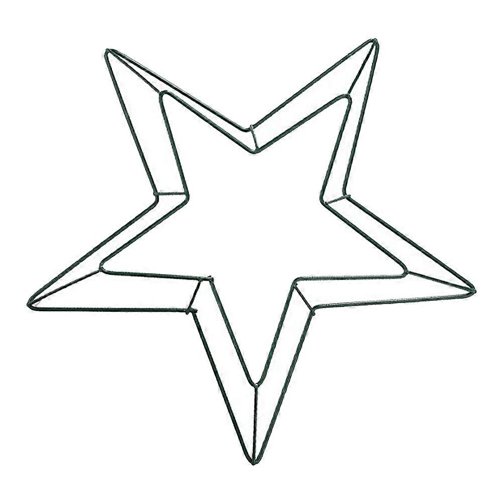 Metal Wire Star Shaped Flower Wreath Frame for Decor 1 Unit