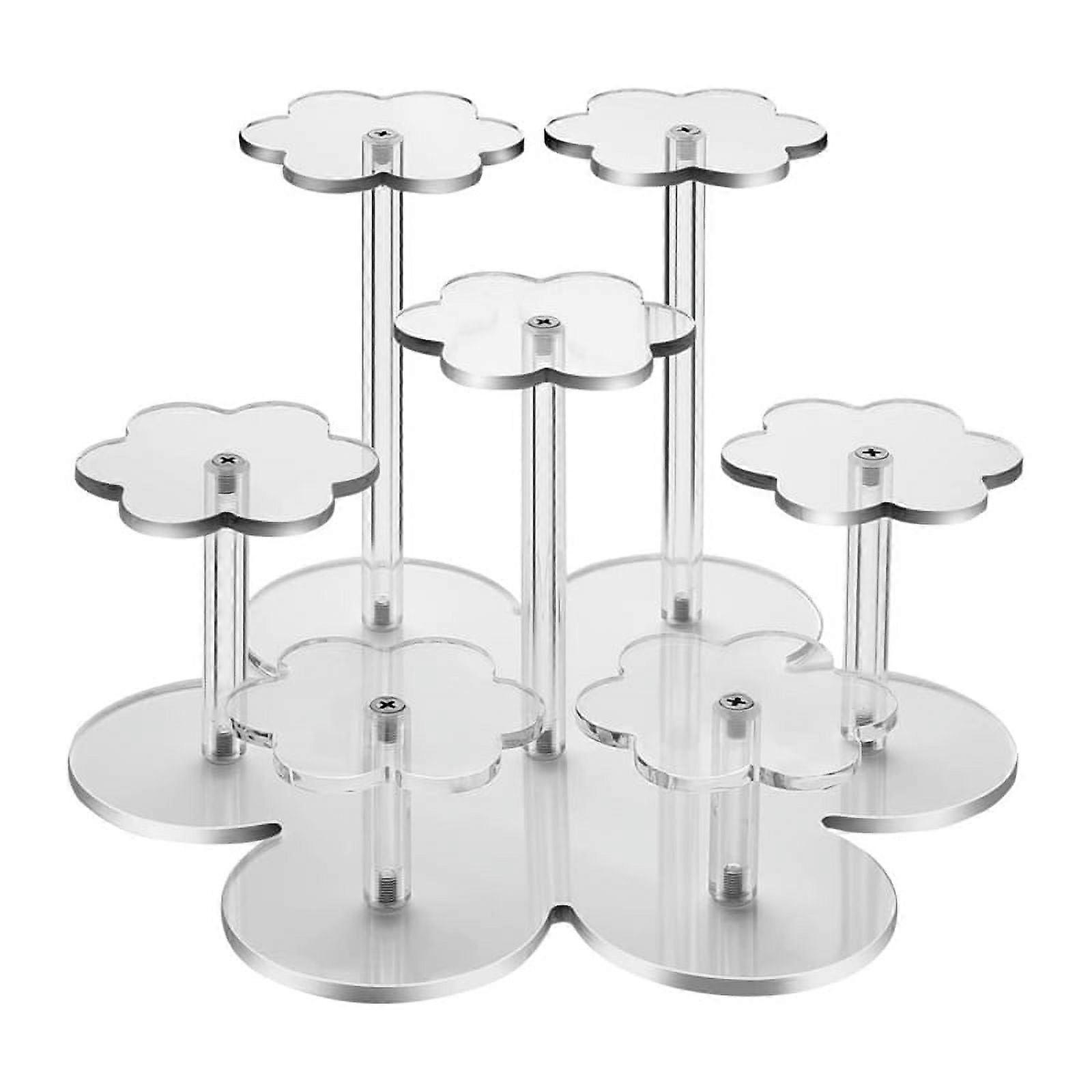 IMCBSTT Acrylic Display Stand for Figures,7-Tier Display Risers for Collectibles,Acrylic Cupcakes Stand for Pastry Candy Display