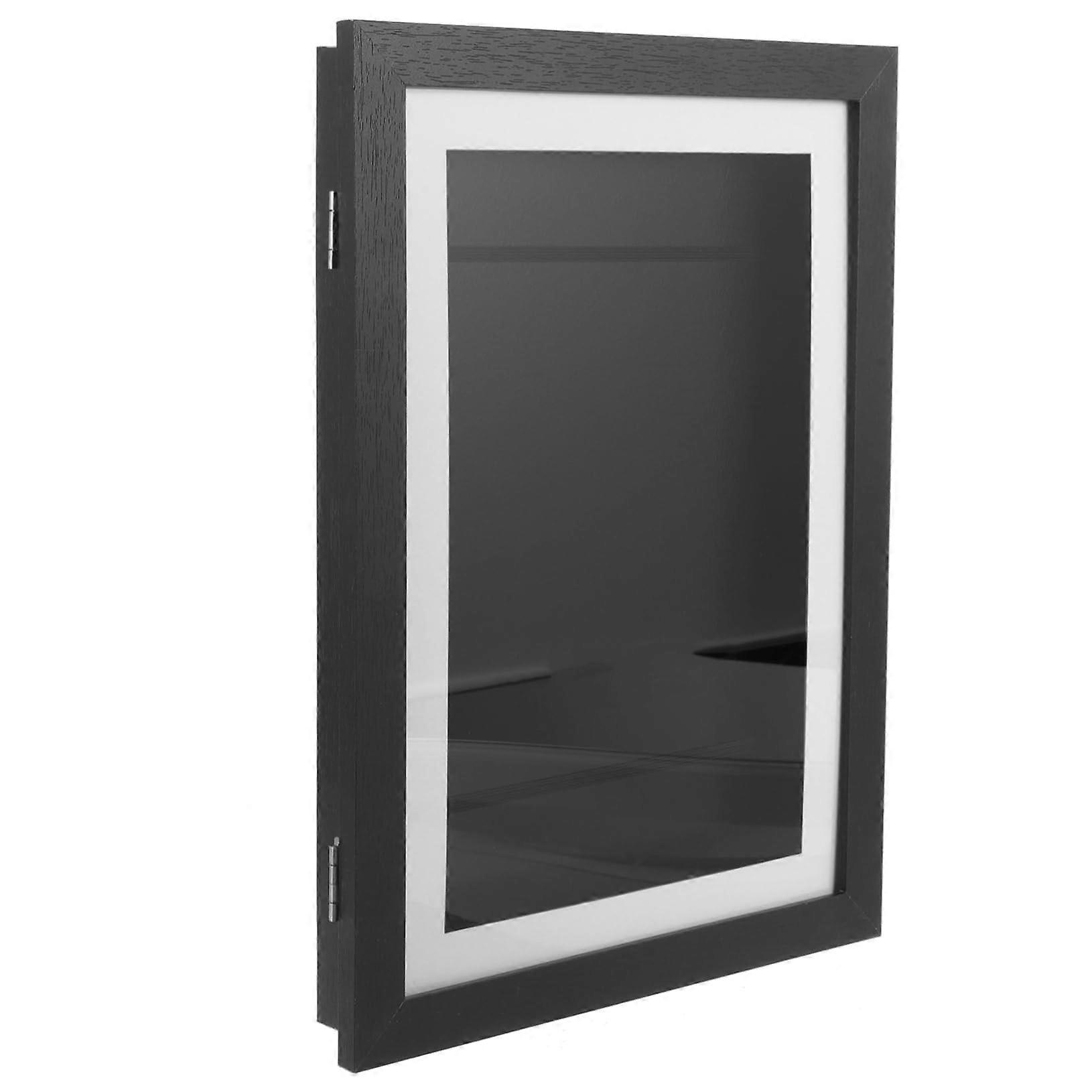 Black Artwork Frame Front Opening for Kids Drawings Craft Display Vertical Horizontal Hanging