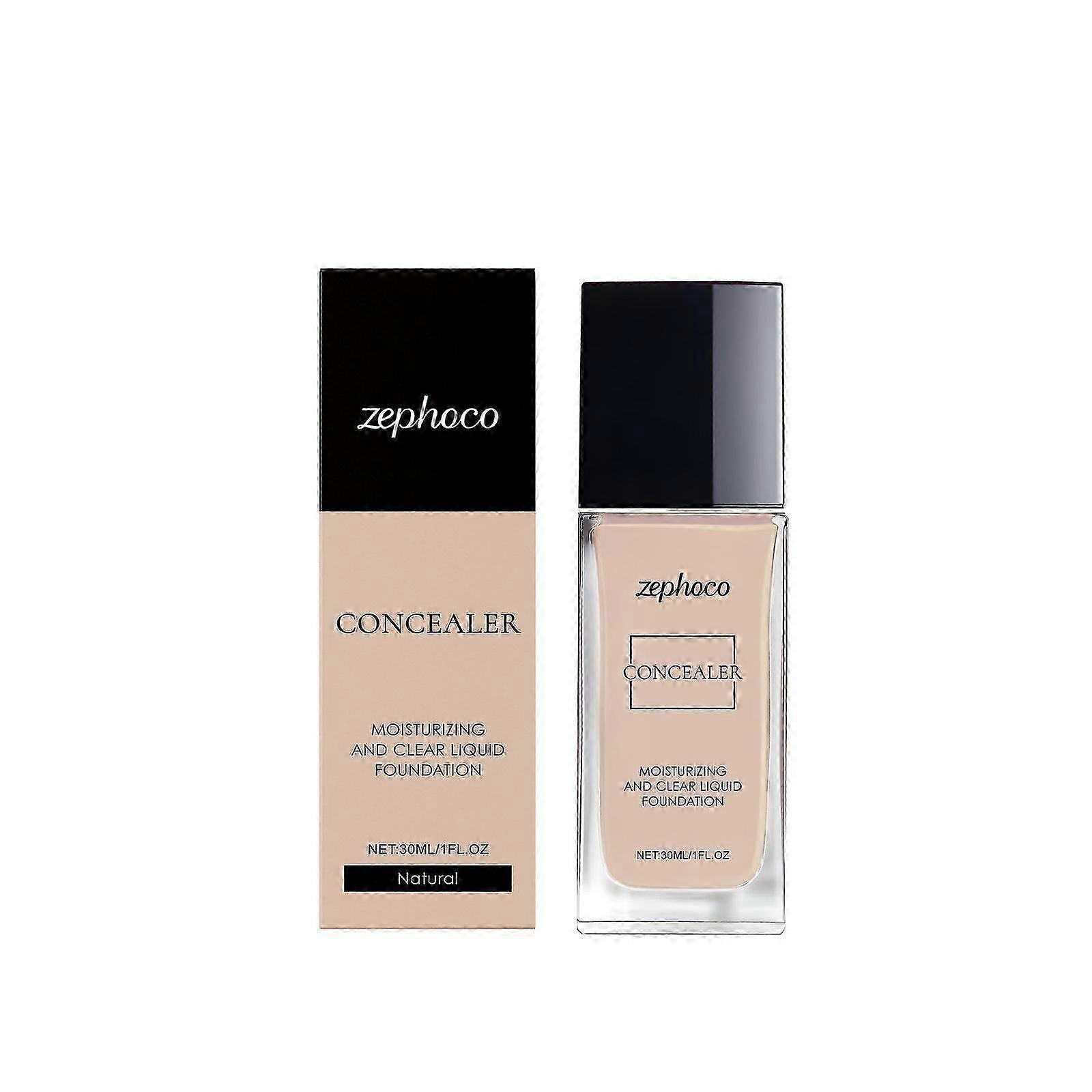Zephoco Natural Color Soft Concealer Foundation Moisturizes Naturally Without Smudge, Matte Clear Concealer Foundation