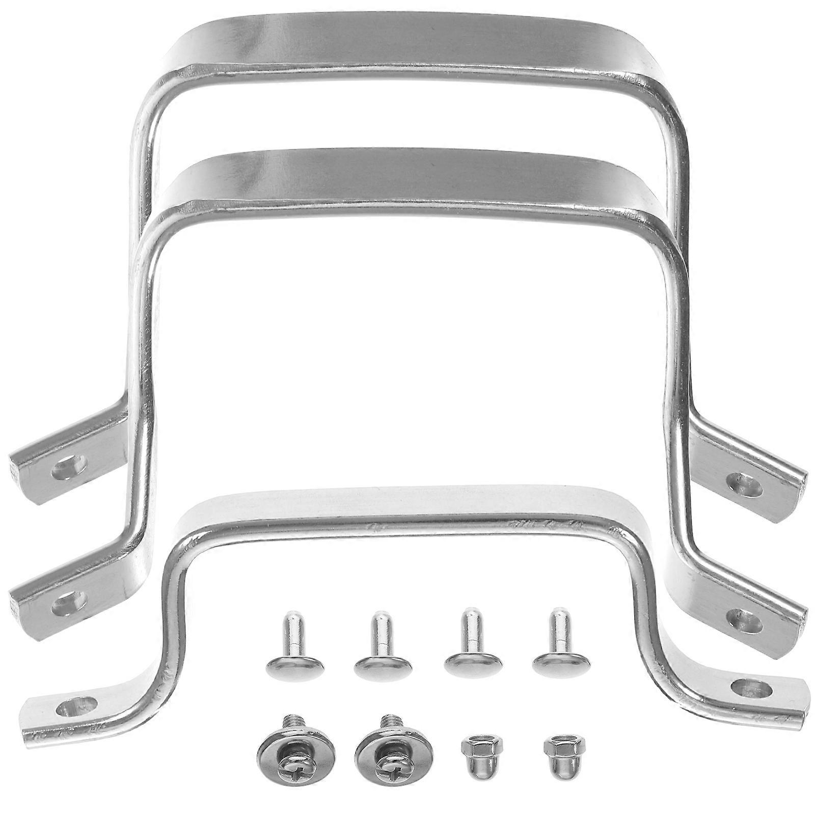 Silver Stainless Steel Pot Handle Replacement for Pan Hand Grip 4Sets