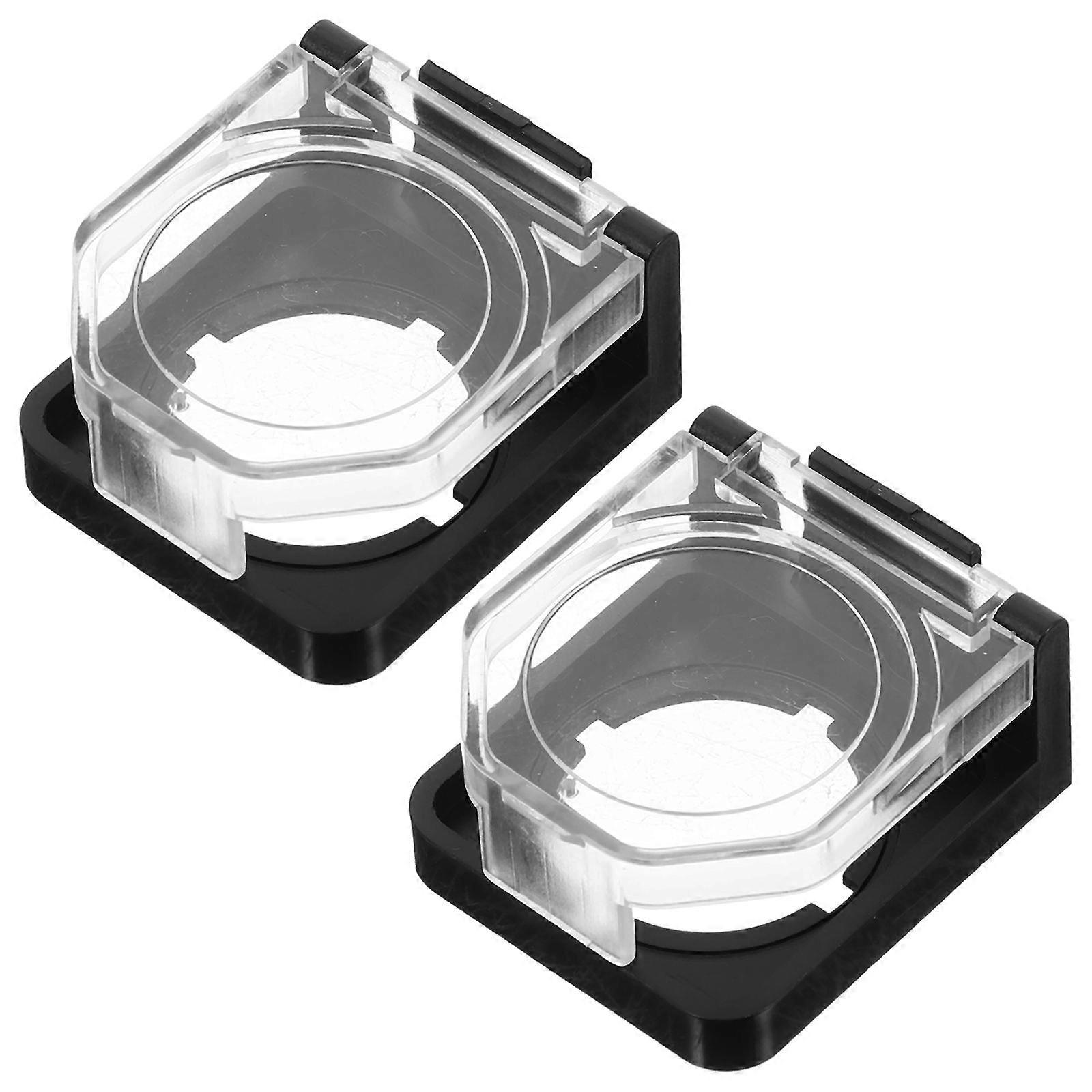 Waterproof Power Button Cover for Protection with 2Pcs Transparent Plastic Covers