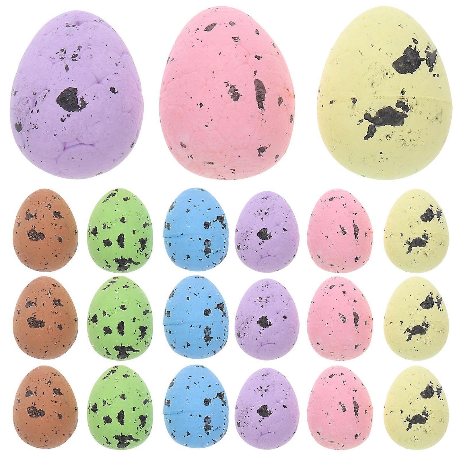 Speckled Easter Foam Eggs Craft Simulation Eggs for Basket Fillers 400Pcs