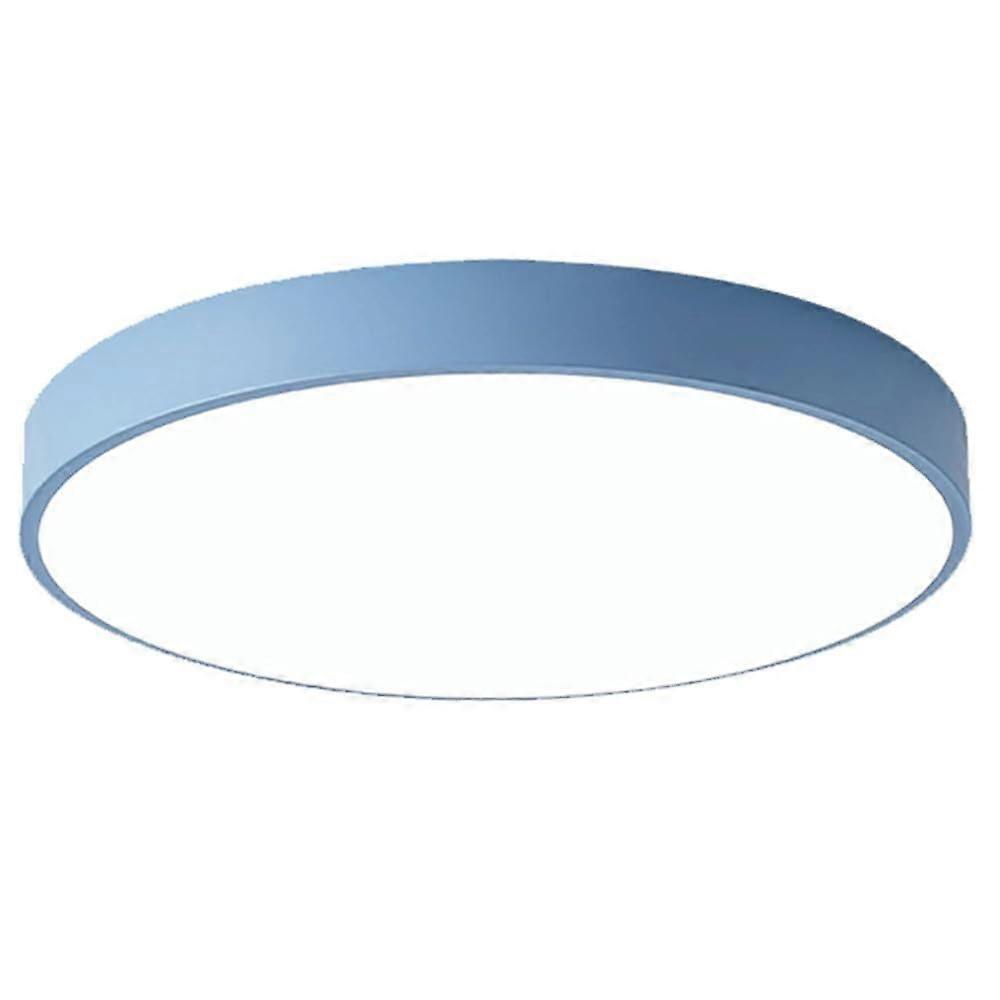 LED Ceiling Light 19.7in Blue Ultra Thin Modern Flush Mount with Adjustable Tricolor Lighting
