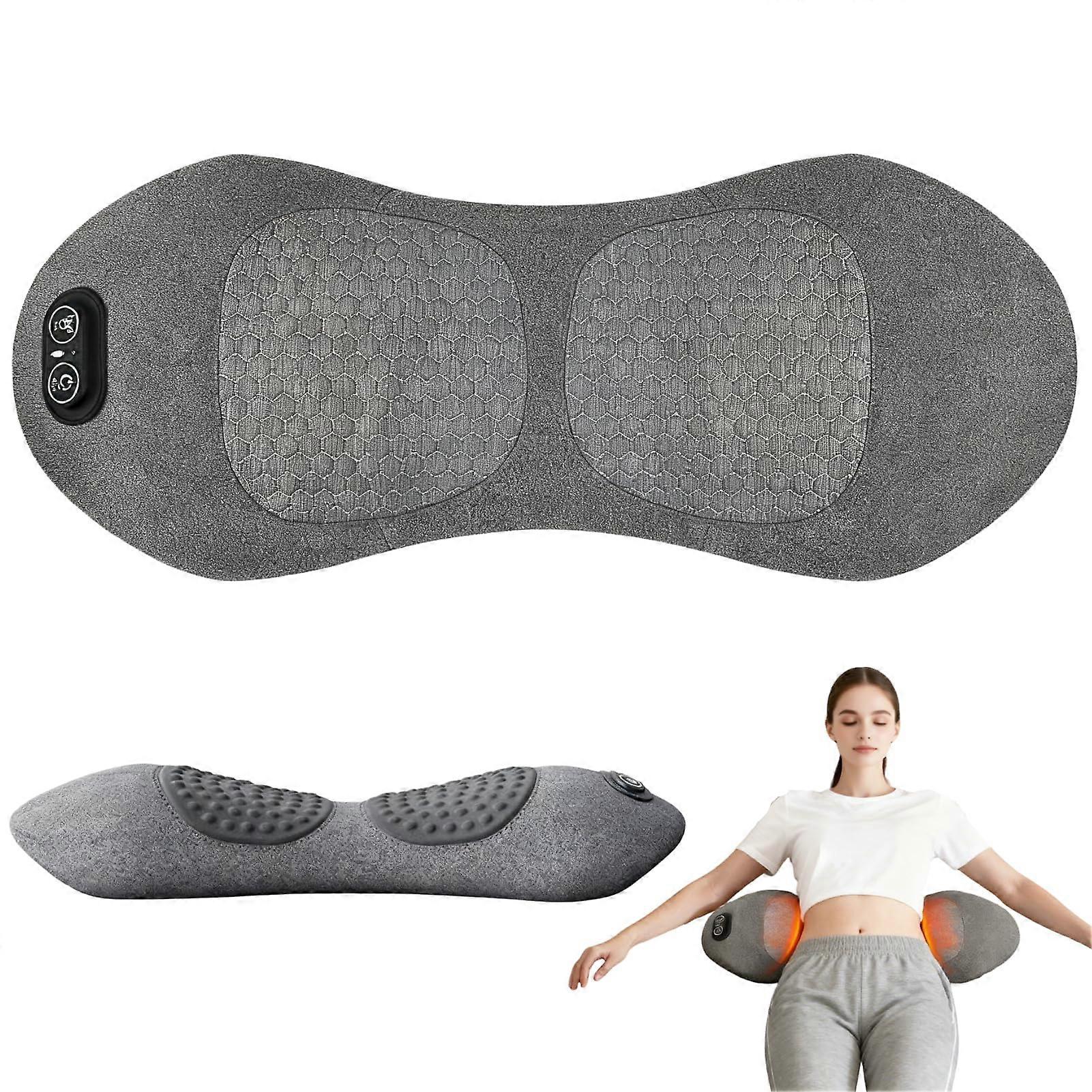 Electric Lumbar Support Pillow with Heat Vibration and Traction for Sciatica and Back Pain Relief