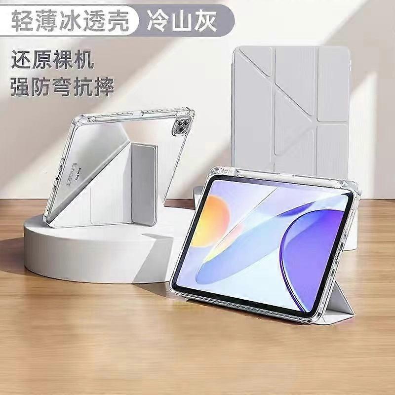 Case For Ipad Pro 2022 Edition 11" Y-shaped Cold Mountain Gray Folding Three-piece No6791