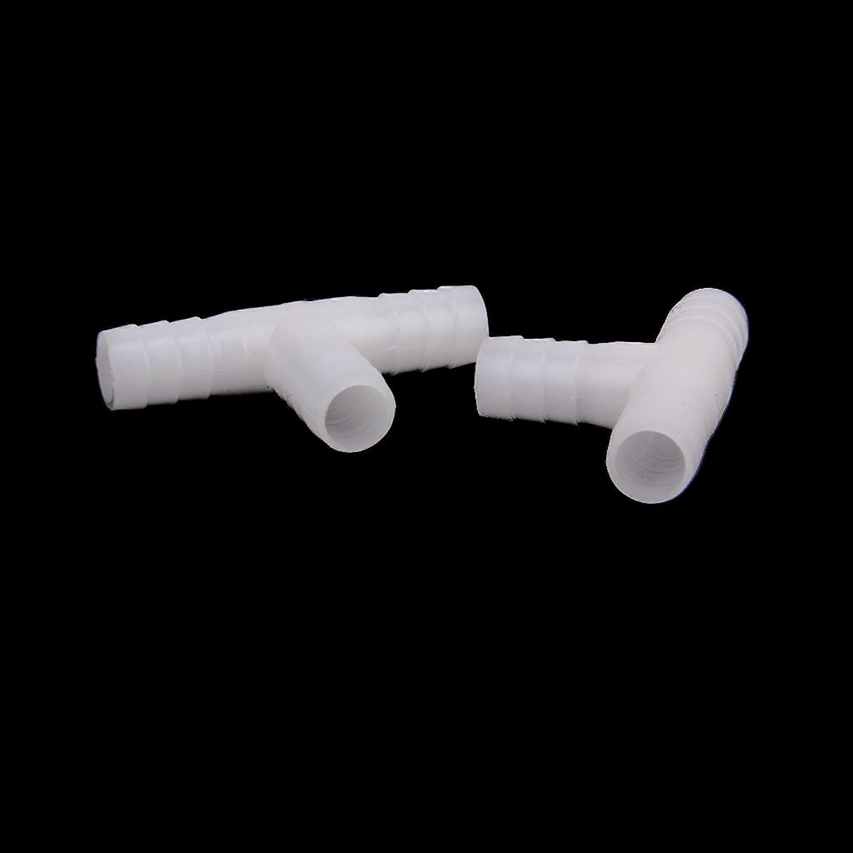 4pcs 12mm Plastic Equal Tee Connector Barbed Pipe Fitting Air/Water Hose Joiner