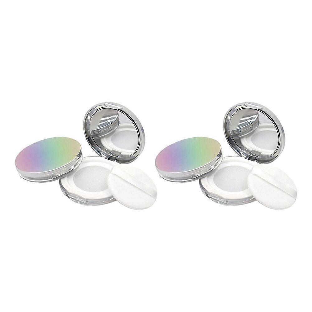 Loose Powder Boxes Makeup Powder Box for Storage Use 2Pcs Ultra-Thin Design