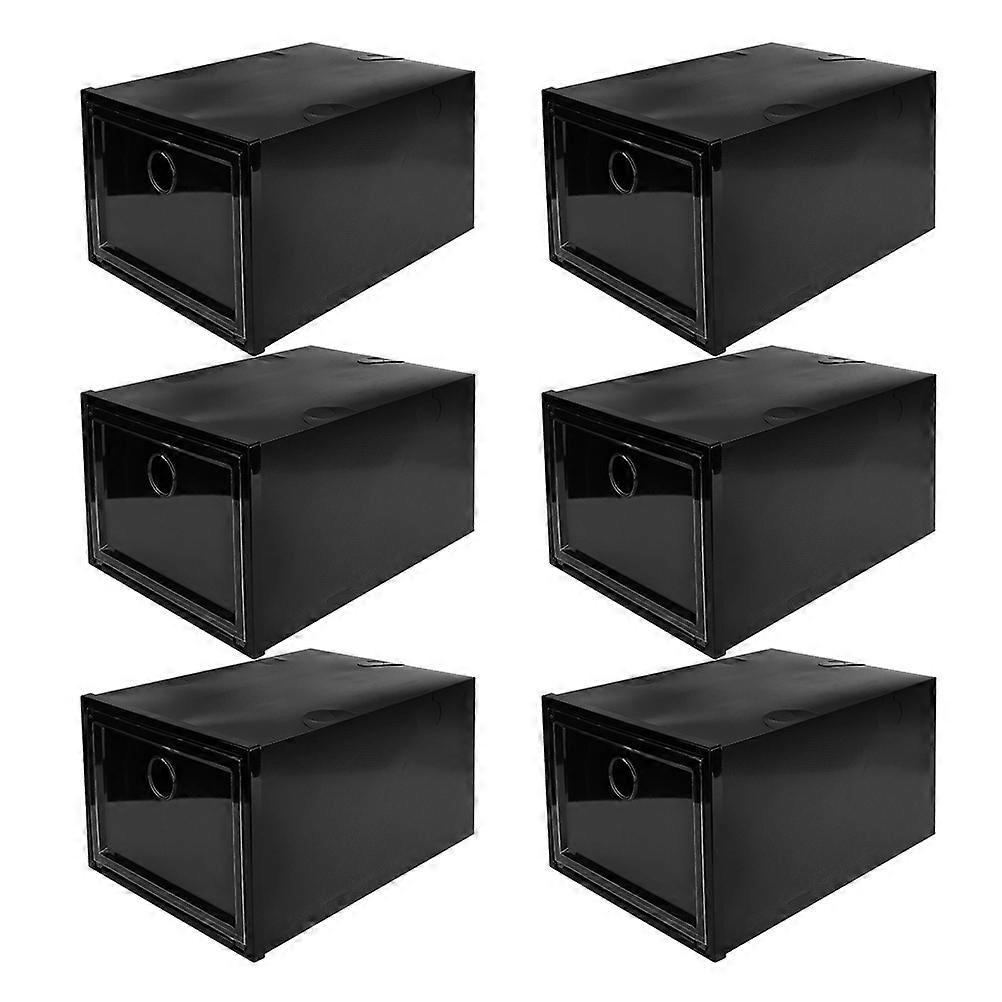 PP Shoe Storage Boxes Plastic for Home Use 6Pcs Stackable Shoe Containers