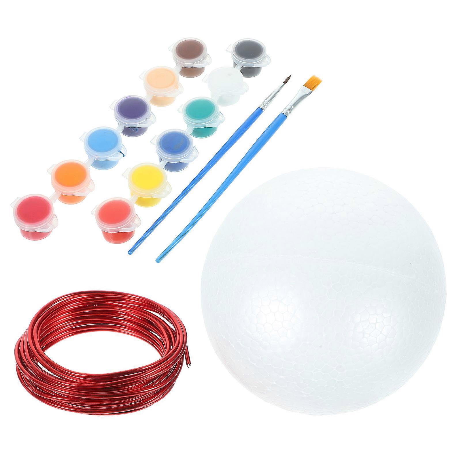 Assorted Color Foam Balls Globe Materials for School Projects 1Set