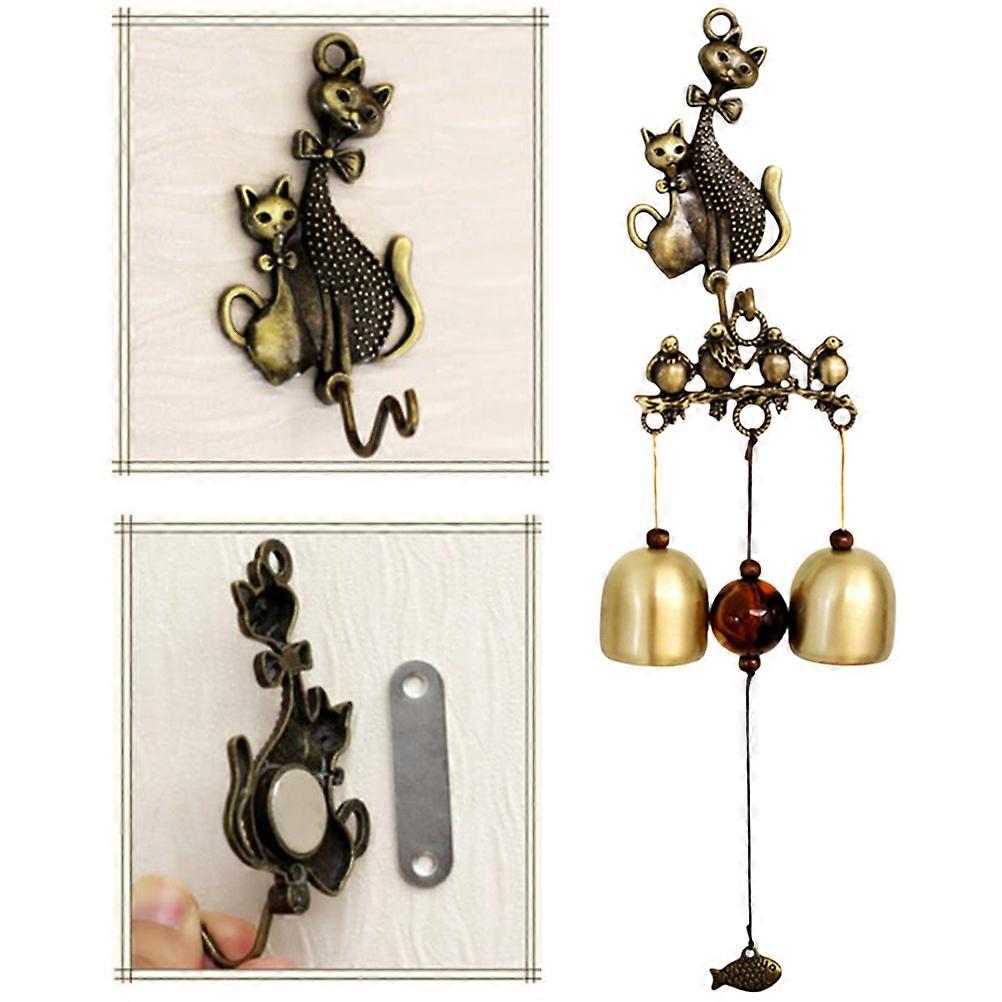Chimes for Decoration 1Pcs Cat Copper Wall Hanging