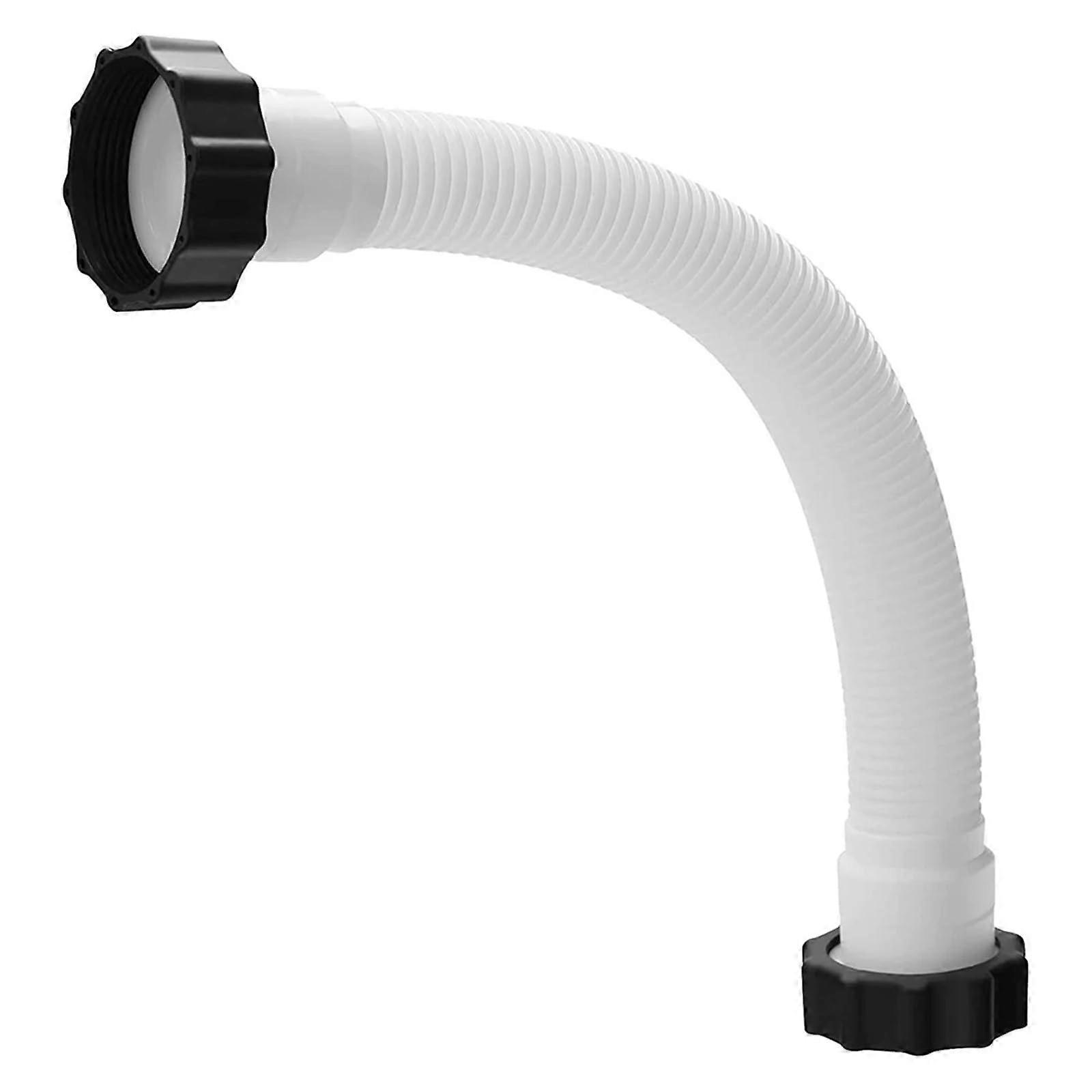 2PCS 16 Inch Flexible LeakResistant White Pool Pump Hose Pool Filter Hose for Intex
