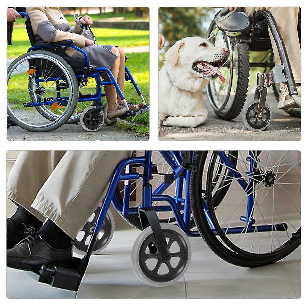 Plastic Wheel for Wheelchair Front Wheels Replacement 2Pcs Durable Part