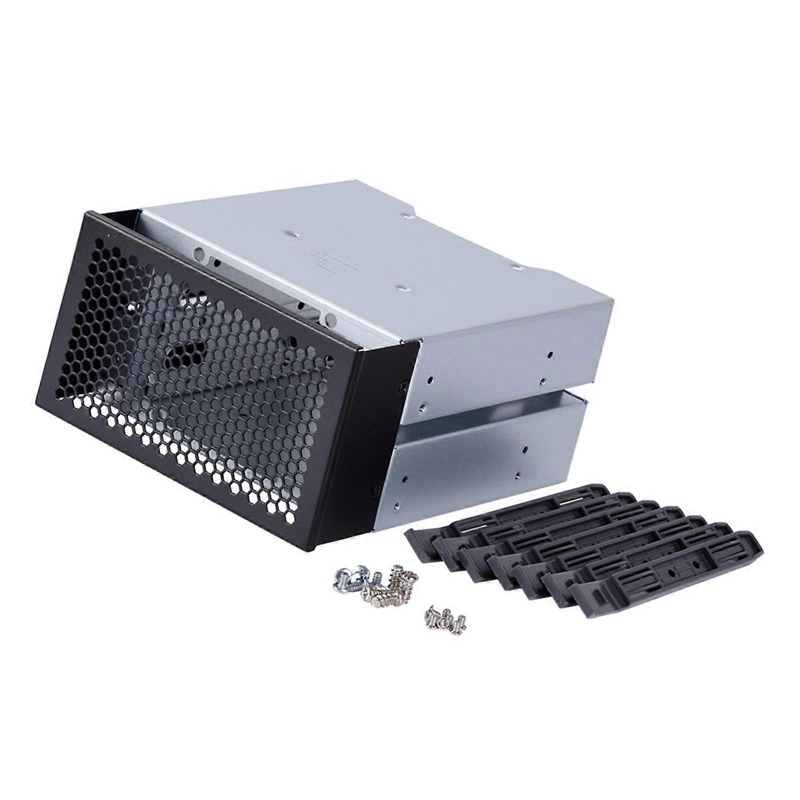 3 Bay Hard Disk Cage Computer Case Occupies 2 Optically Drive Position Expansion Rack 3.5inch Hard Disk Cage Replacement Multicolor