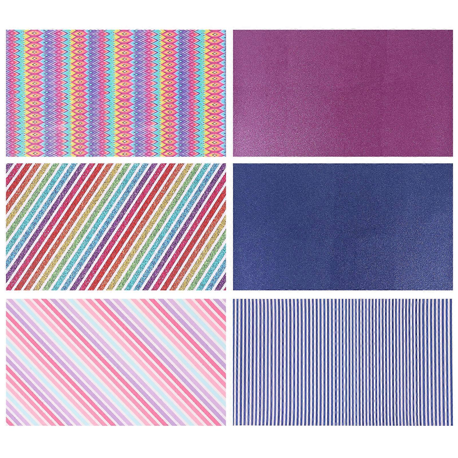 Blue Faux Sheets for DIY Handmade Accessories 6Pcs Set