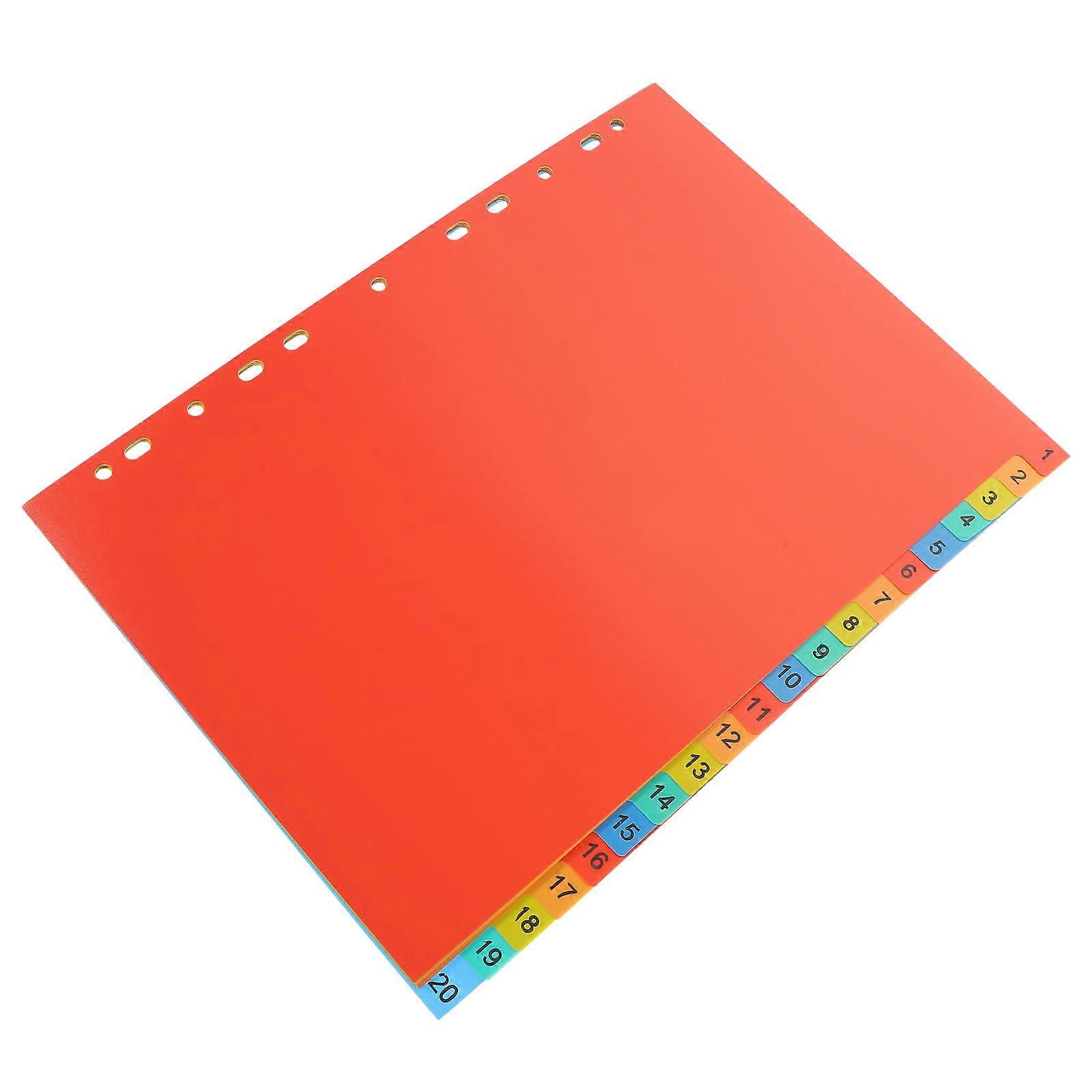 Binder Dividers A4 Sheets for Classification 60 Sheets for School Office