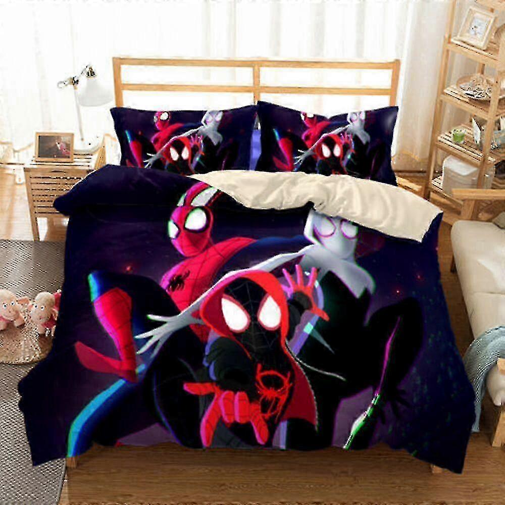 2025 v3579 Bed Sheets Spider-Man: Into the Spider-Verse Miles G Duvet Cover Set Bed Sheets IU3579