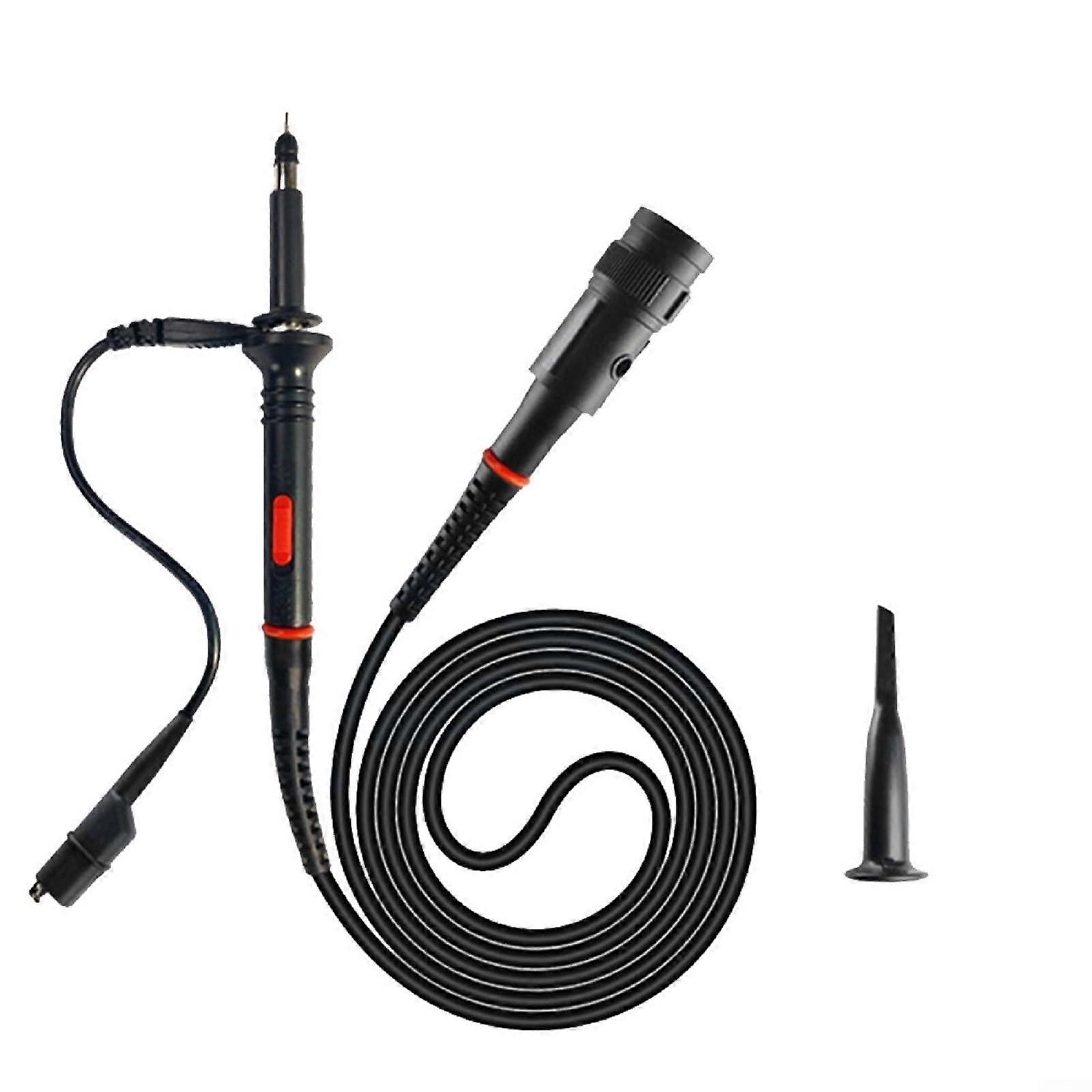 Oscilloscope Probe with Adjustable Attenuation Switch, Grounding Clip and ColorCoded Rings