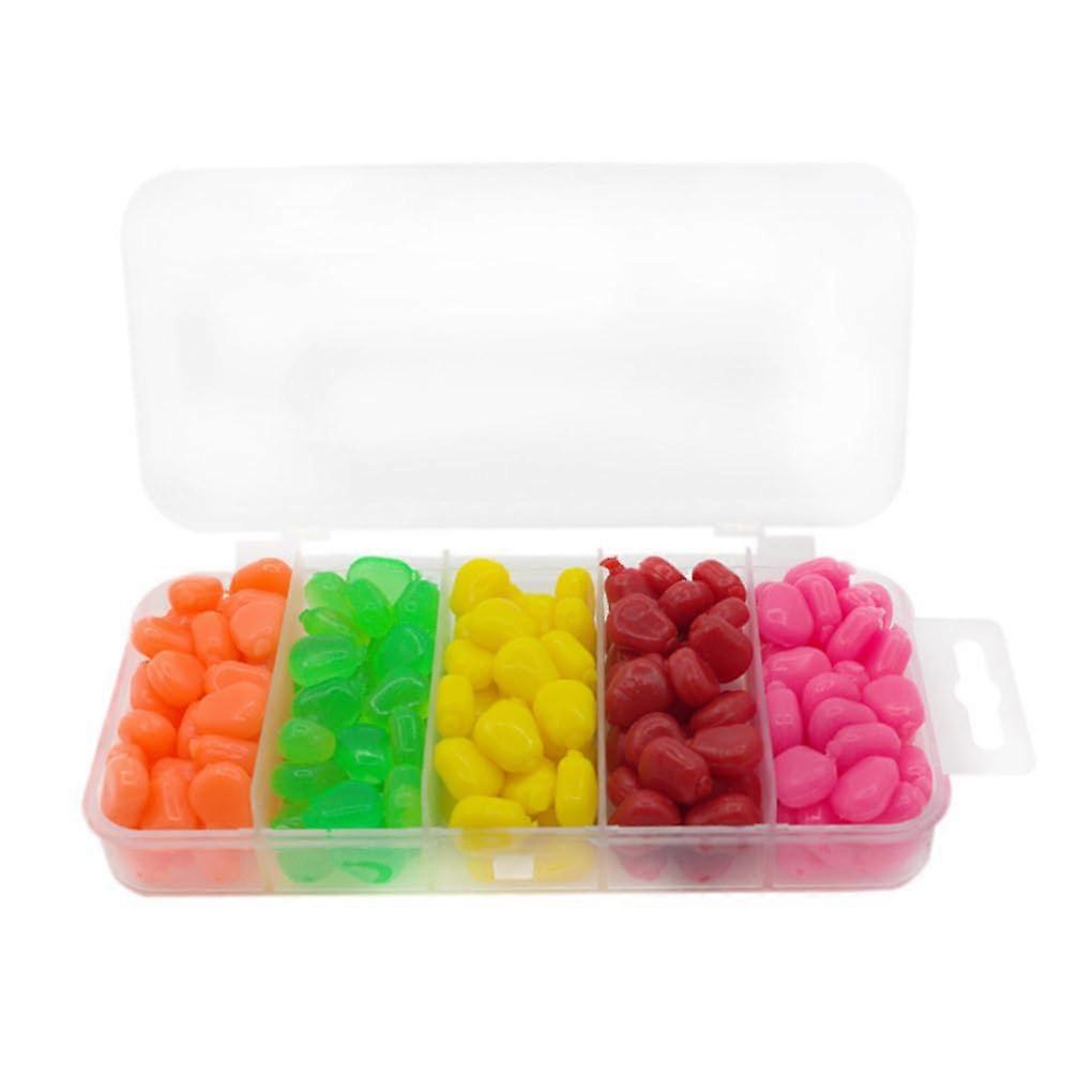 Corn Shaped Scented Artificial Fishing Lures with Storage Box for Beginners Outdoor Use