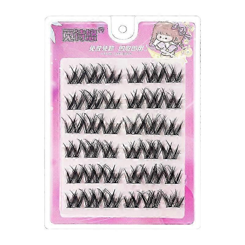 Single cluster false eyelashes natural thick glue-free segmented