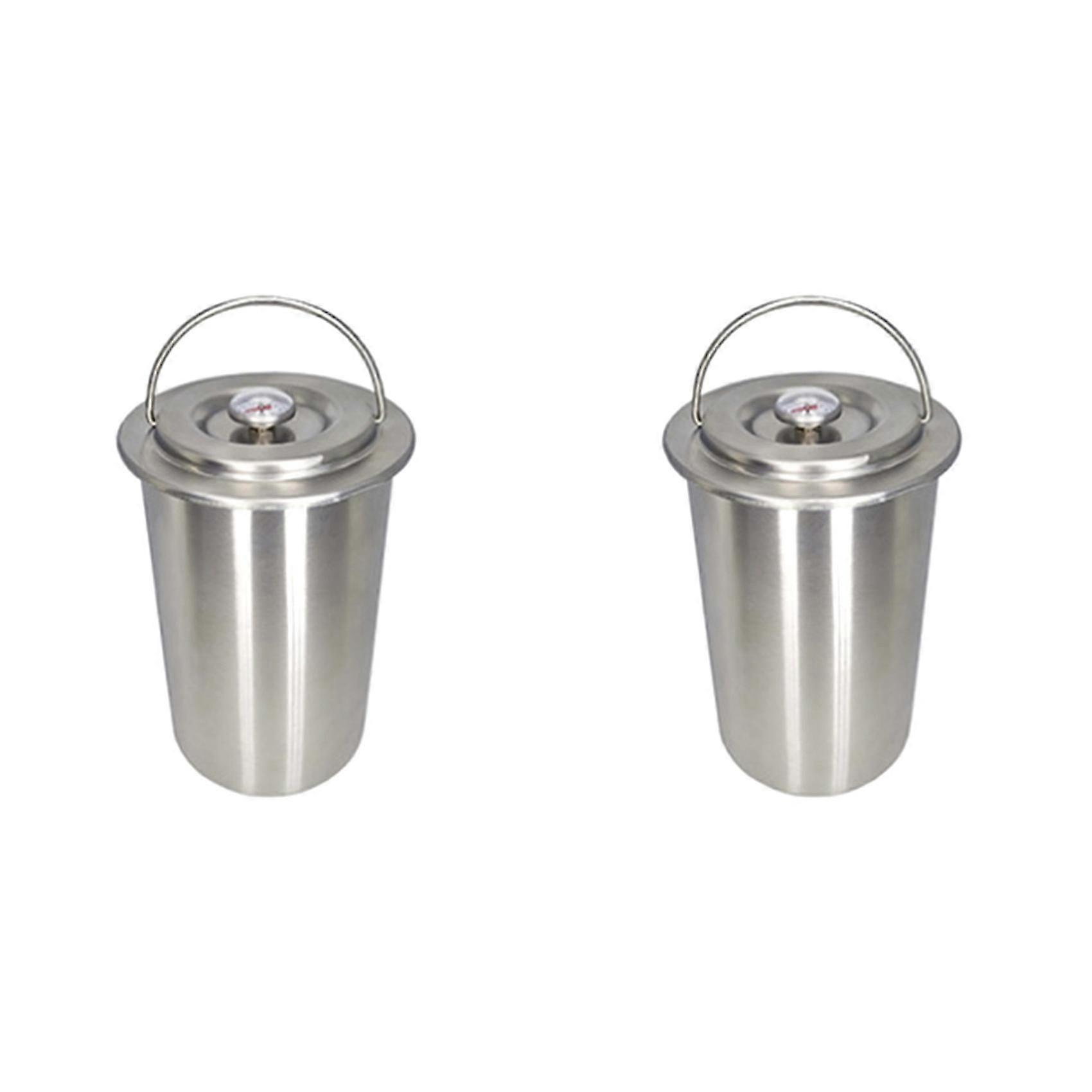 2X Stainless Steel Ham Press Maker Machine with Thermometer, Meat Poultry Kitchen Cooking Tools