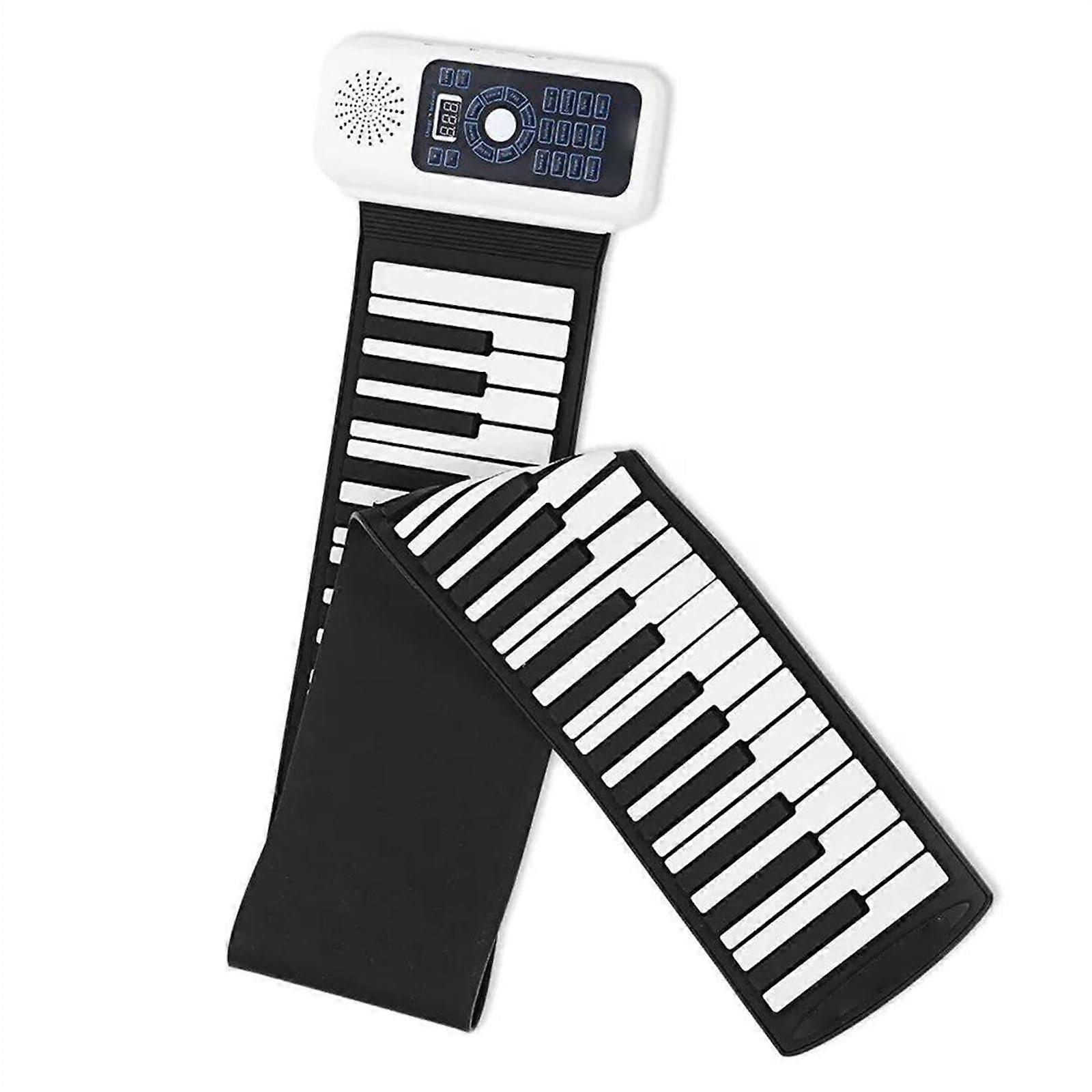 61 Keys Roll Up Piano Keyboard with Builtin Speaker, Foldable Electronic Piano for Beginners
