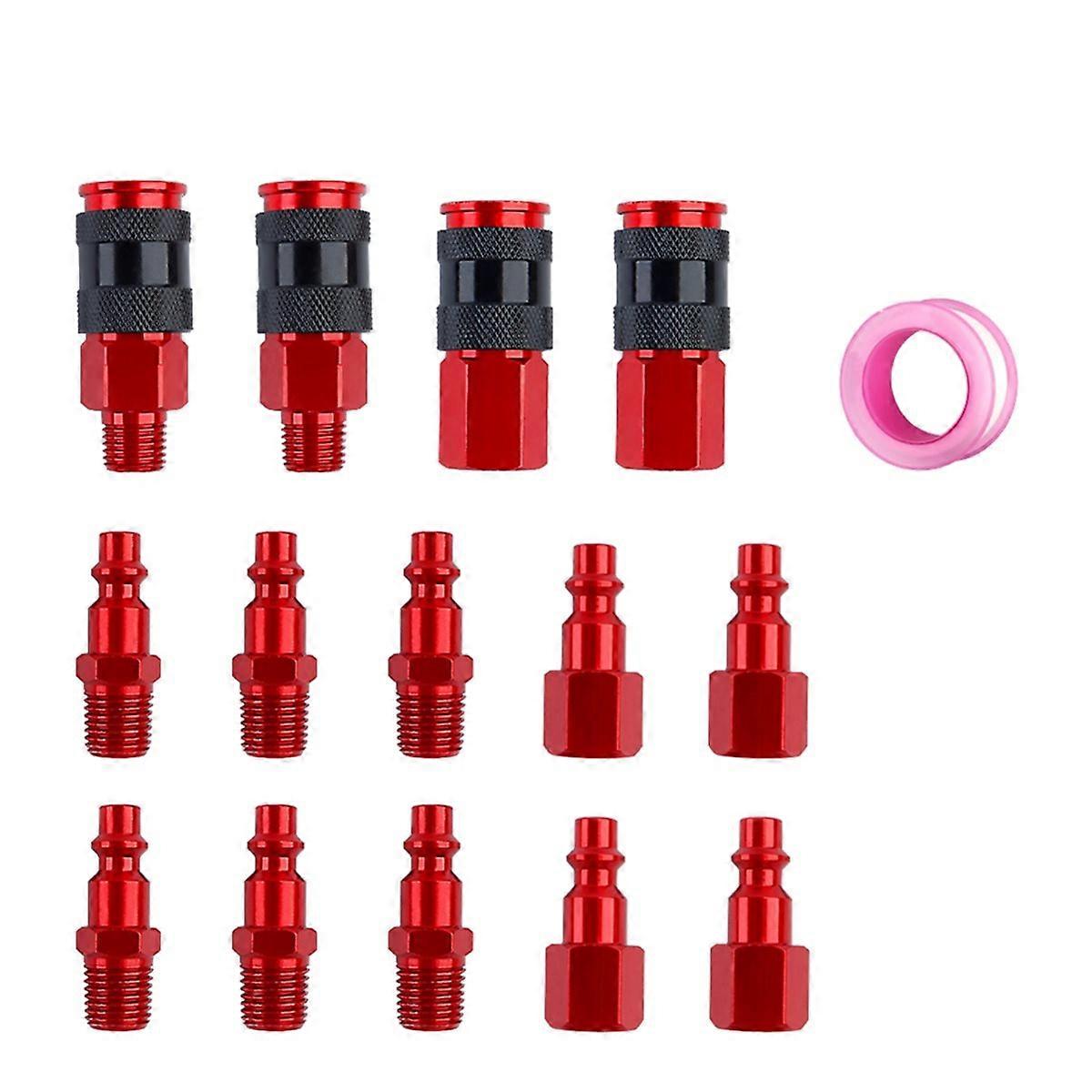 Air Coupler Plug Kit, 1/4inch NPT Thread Fitting,Air Tool Accessories