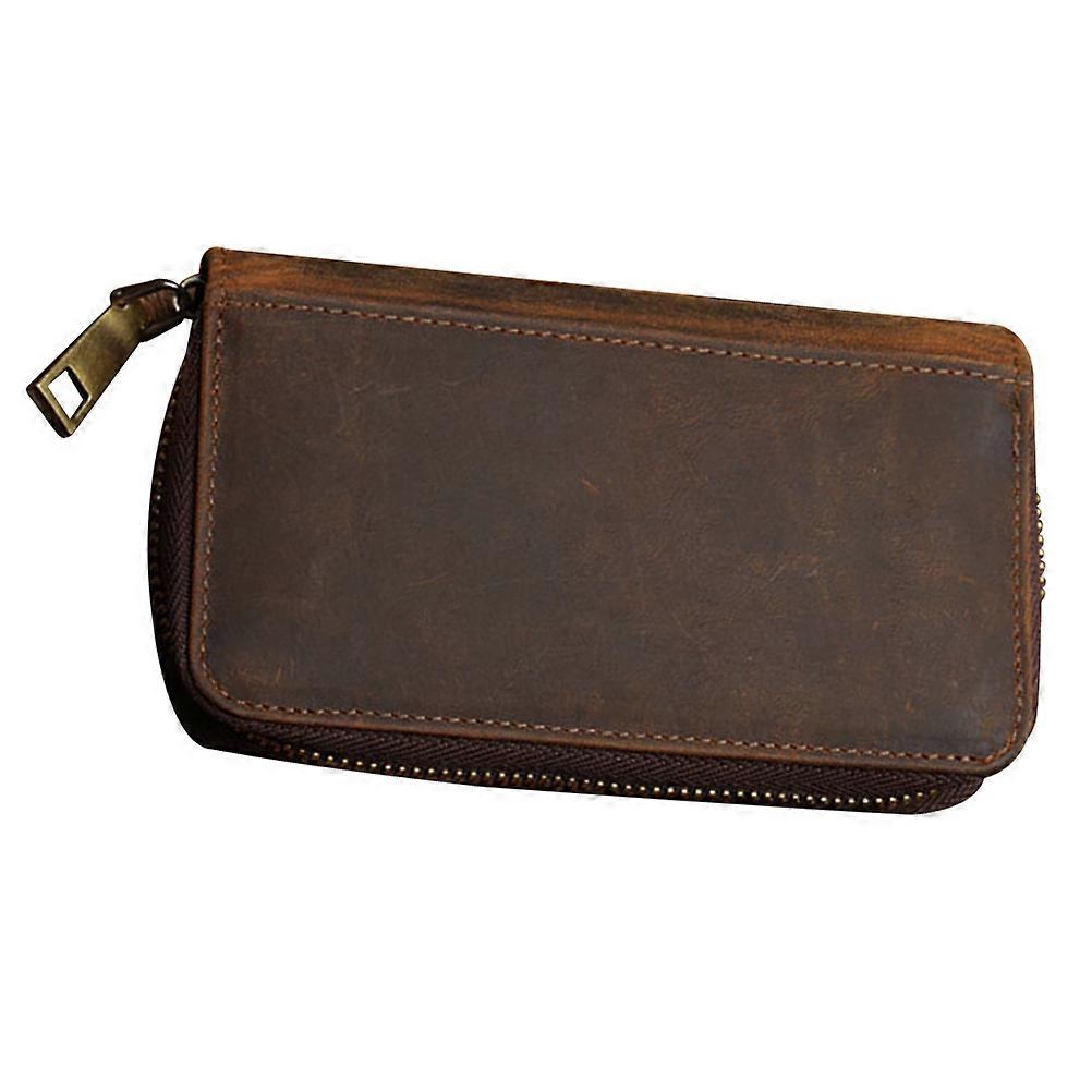 Watch Storage Case for Men Portable Watch Organizer Coffee