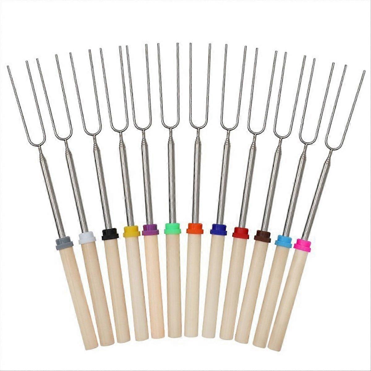 Retractable stainless steel grilling rod camping essentials