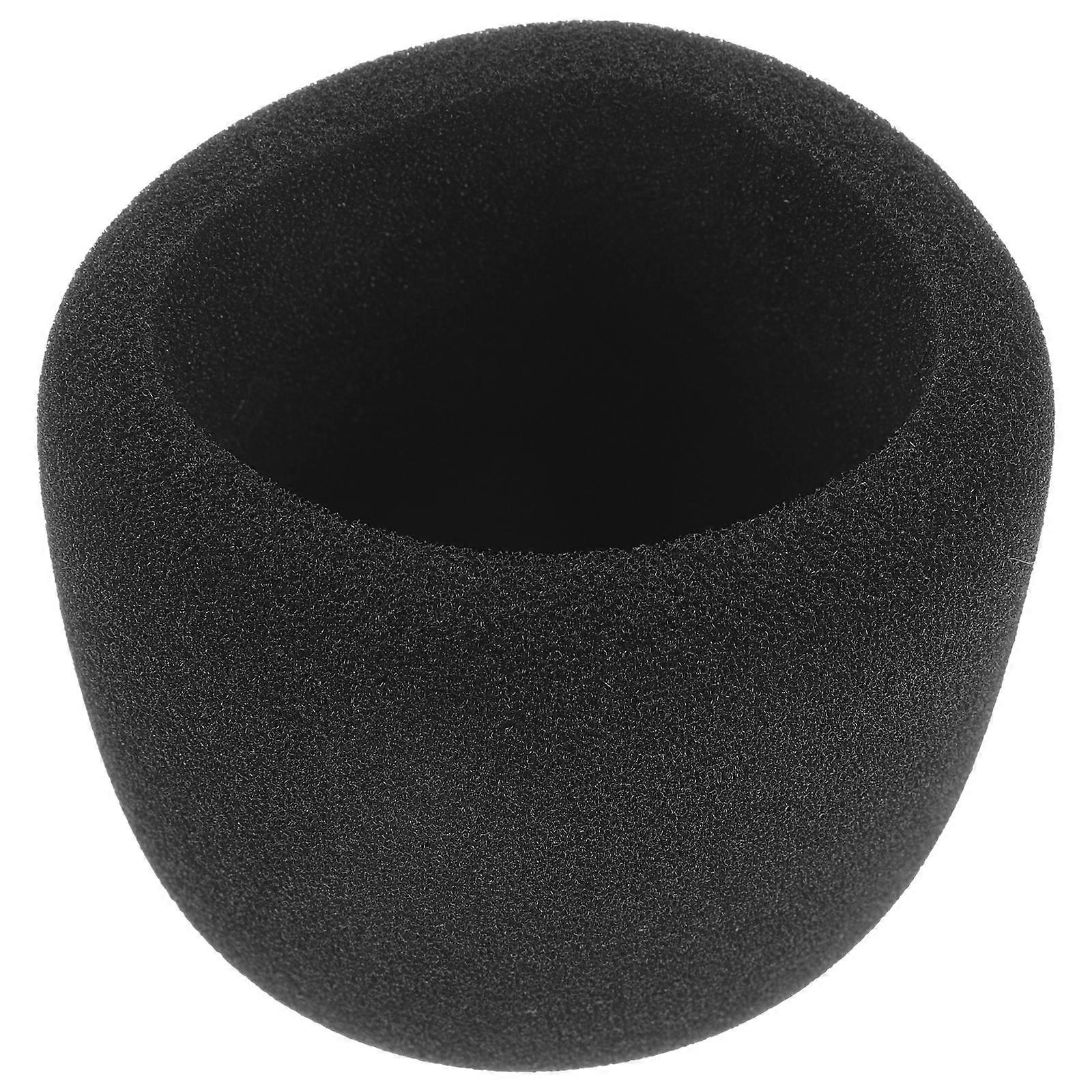 Mic Cover Microphone Windscreen for 4Pcs Black Sponge with Elasticity