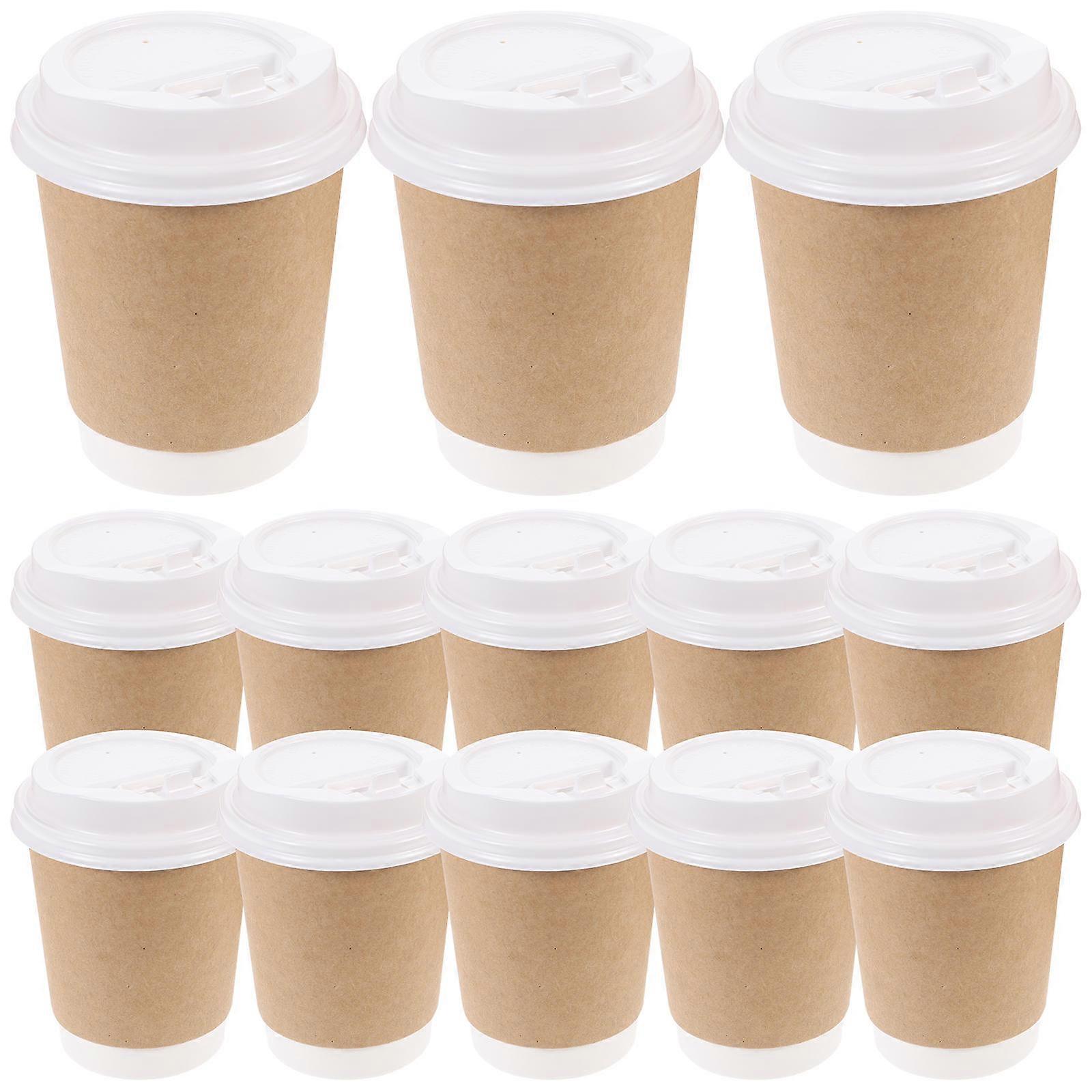 Cold Beverage Cup Double Layer Paper Cup for Party Use 1Set