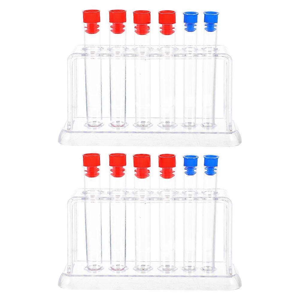 Clear Plastic Test Tube Rack for Scientific Experiments with 2Sets Tube Holder