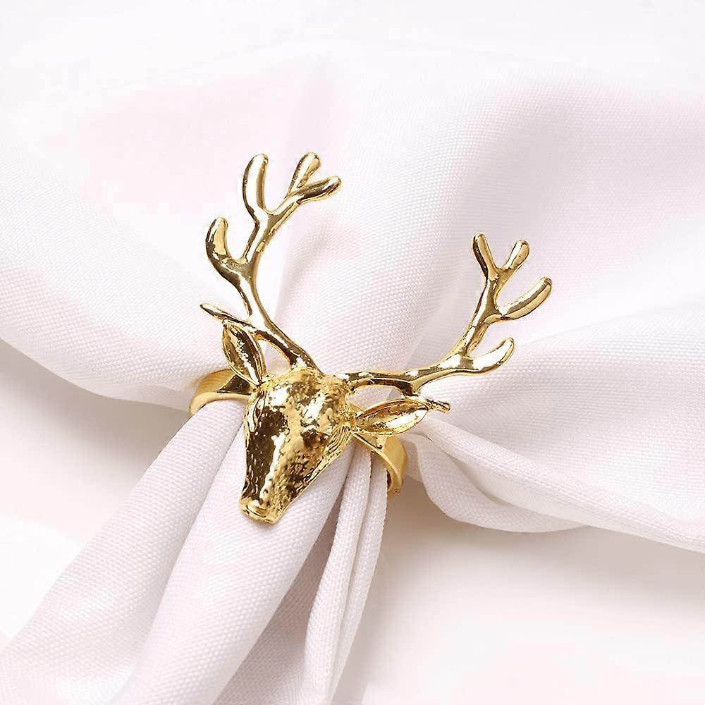 6 Deer-Shaped Napkin Rings