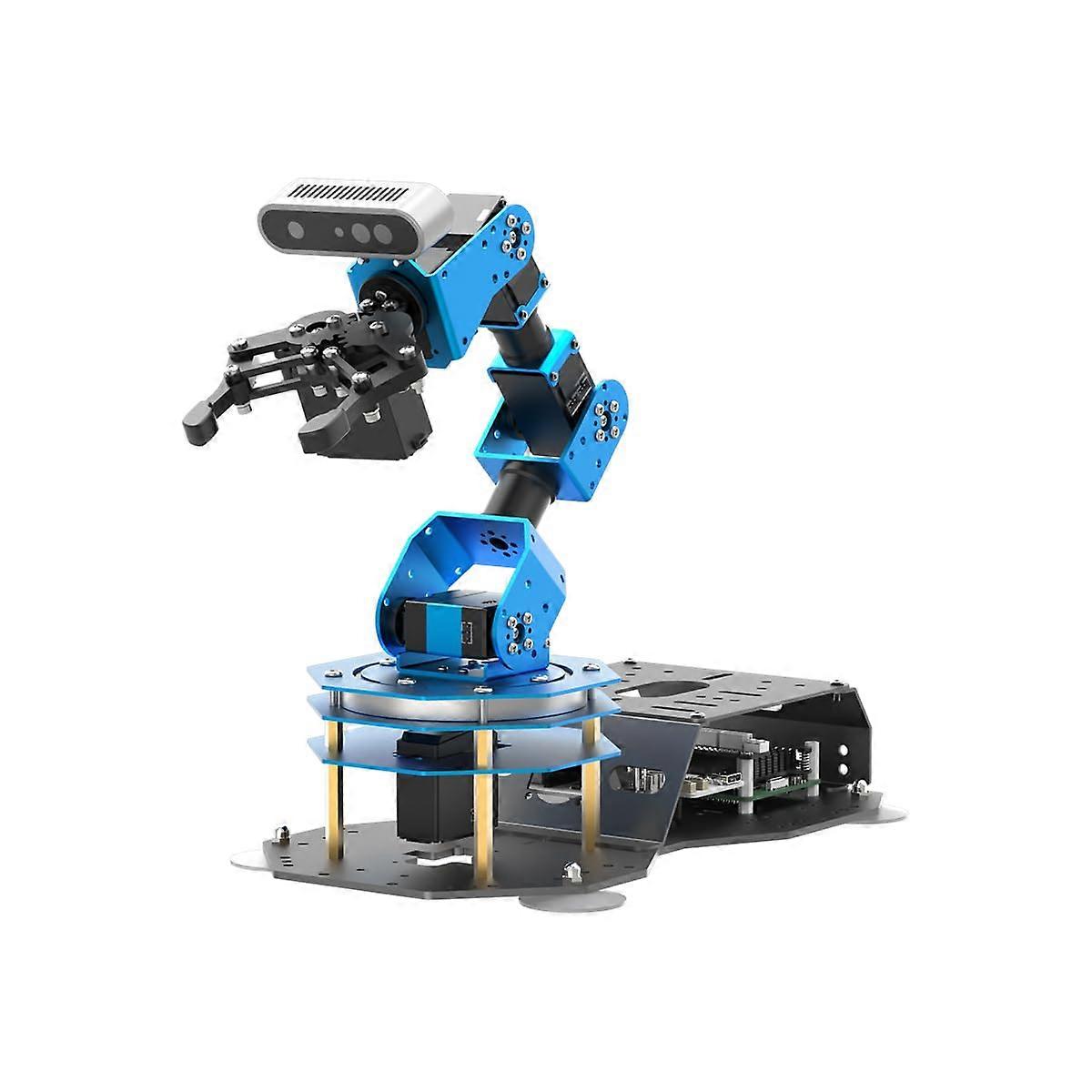 ROS2 Robotic Arm 6DOF AI Vision Robot Arm for Raspberry Pi5 8GB Voice Interactive Python Learning
